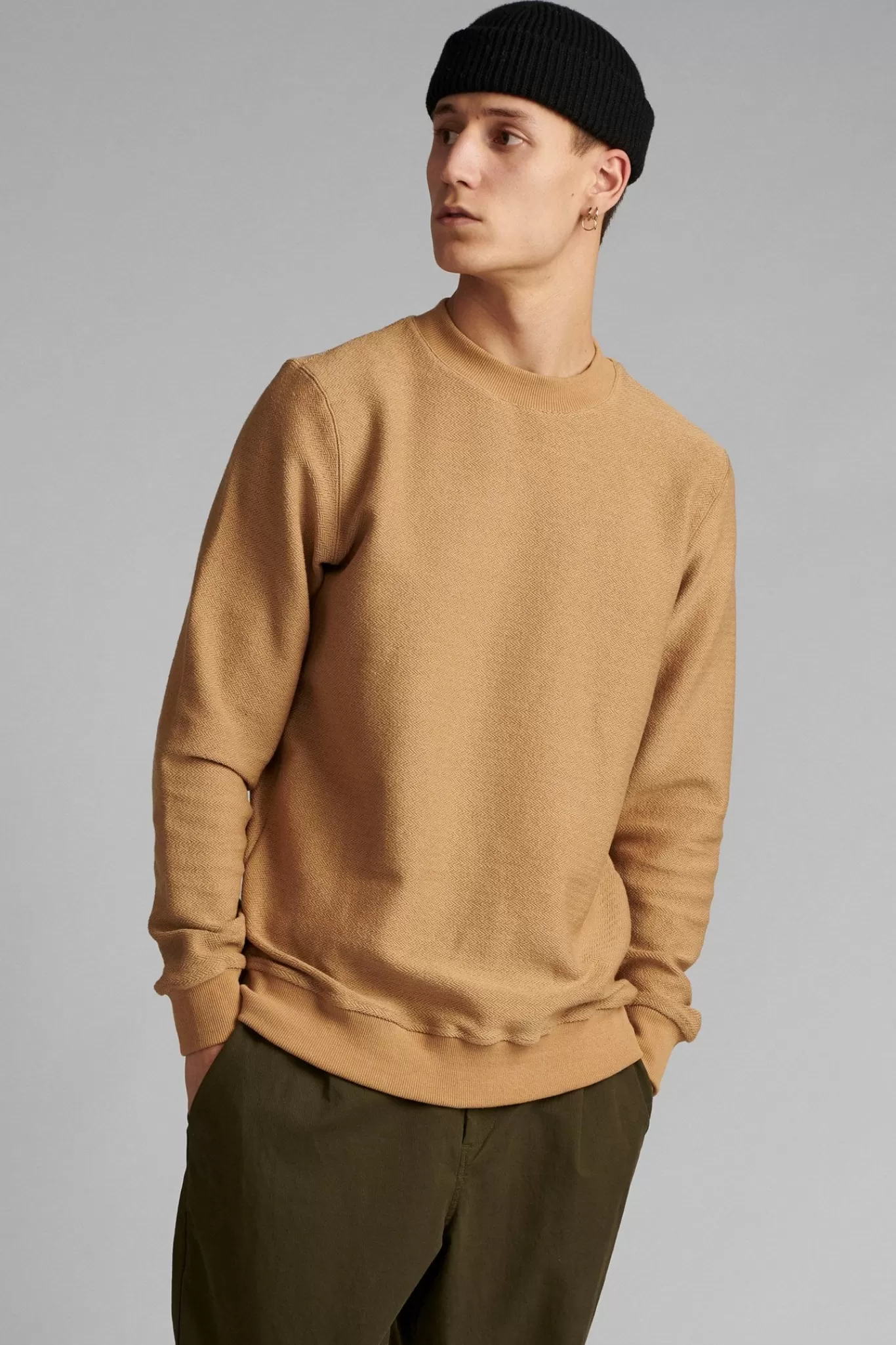 Anerkjendt Sweatshirts<Akallan Solid Herringbone Sweat - Incense