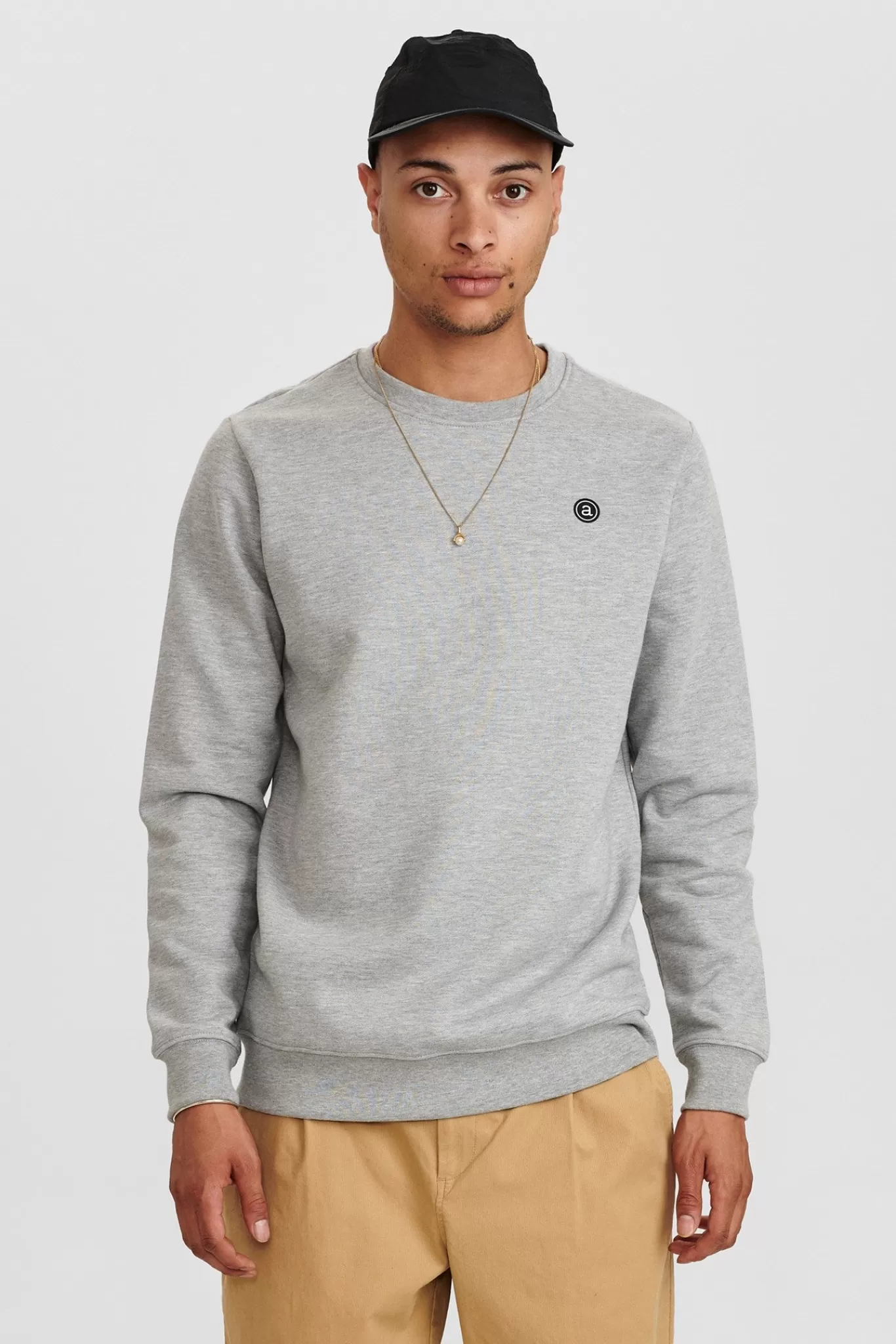 Anerkjendt Sweatshirts<Akallen Noos Crewneck - Light Grey Mel