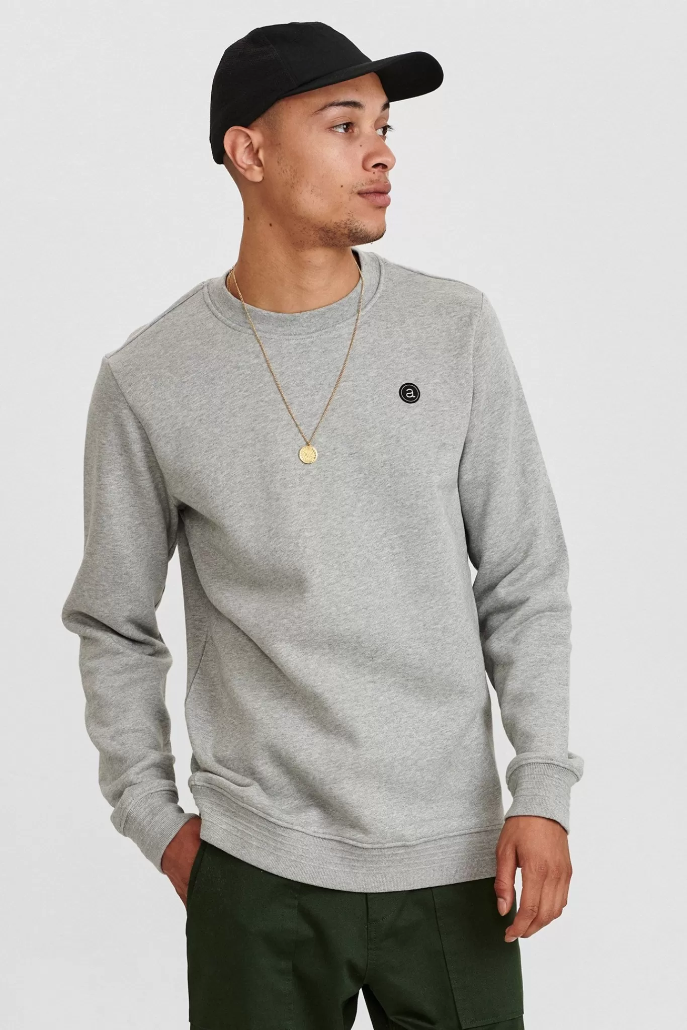 Anerkjendt Sweatshirts<Akallen Organic Crew Neck - Noos - Light Grey Mel