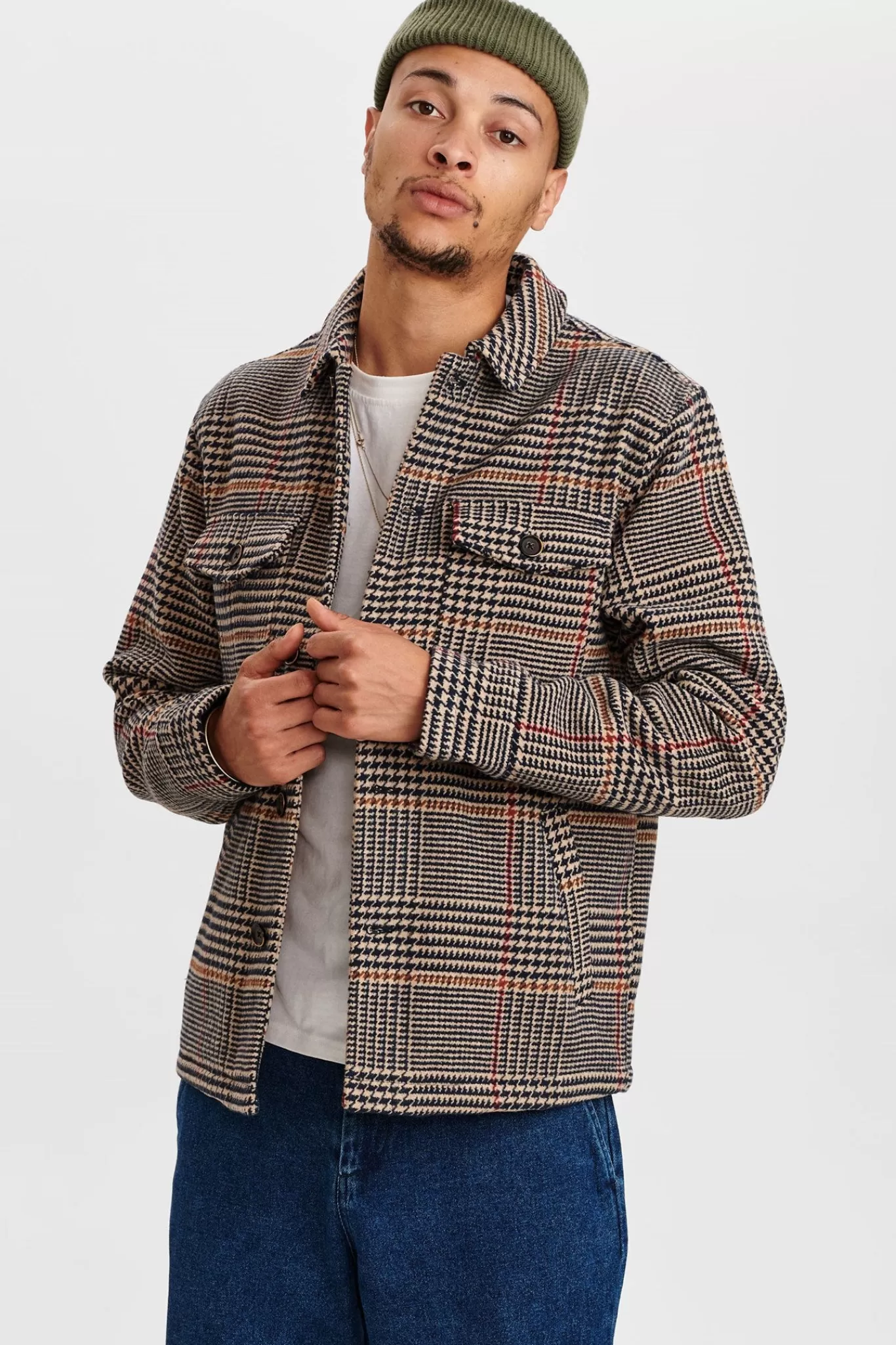 Anerkjendt Jackets & Coats<Akbastian Hound Tooth Check Jacket - Incense