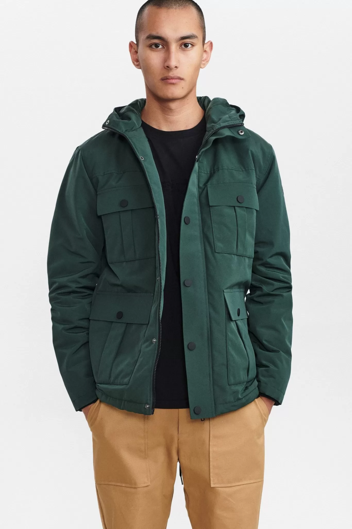 Anerkjendt Jackets & Coats<Akbent Short Nylon Jacket - Deep Forrest