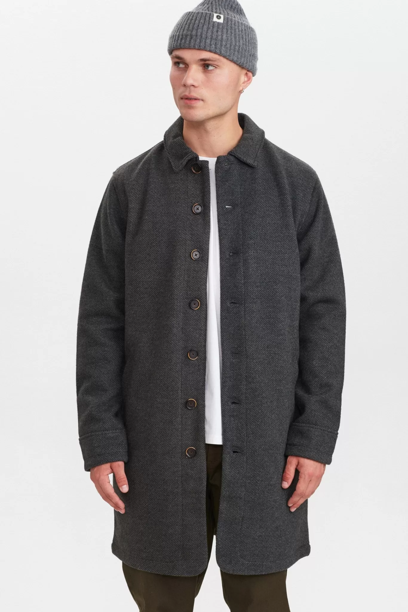 Anerkjendt Jackets & Coats<Akbjarke Wool Long Jacket - Slate Black