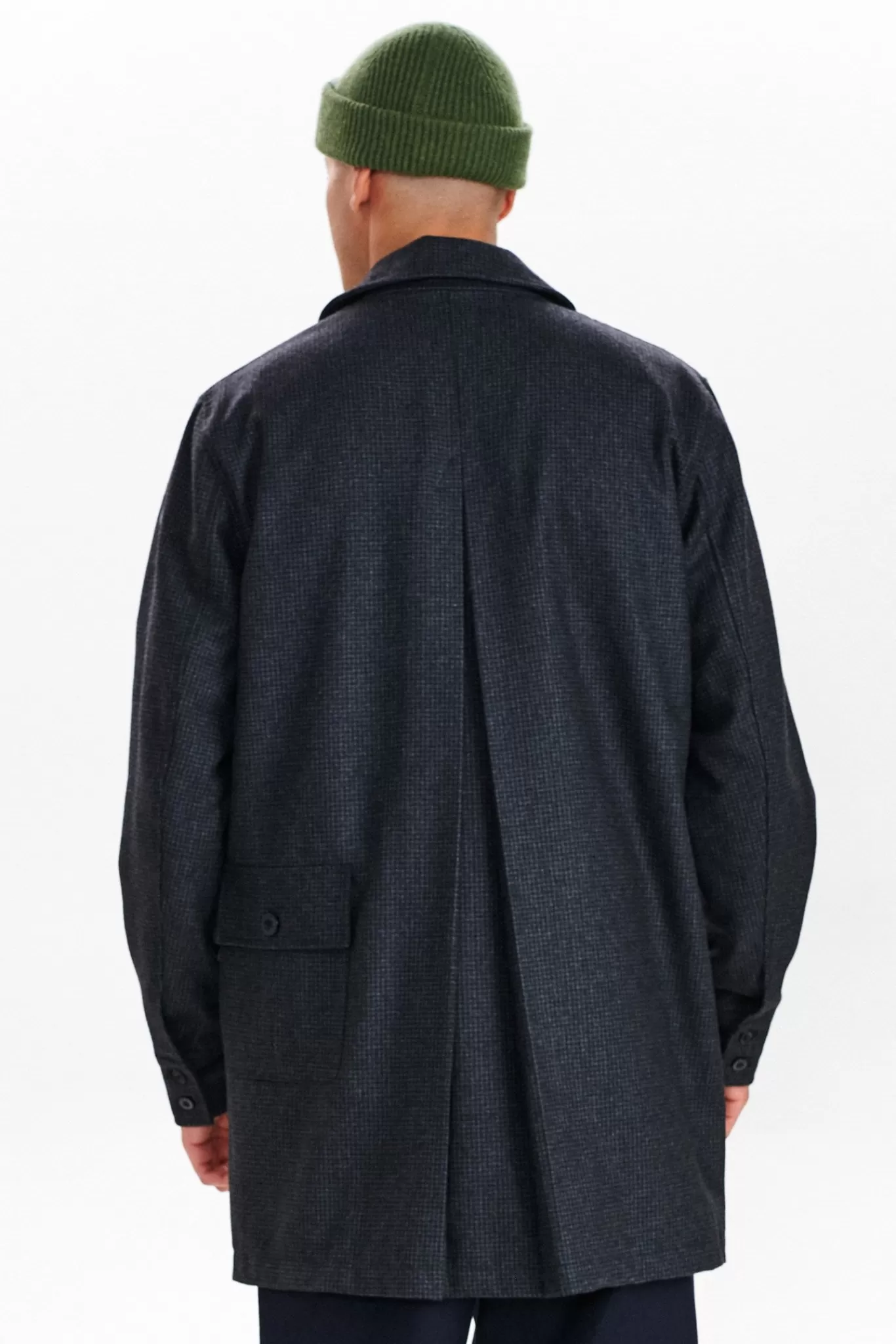 Anerkjendt Jackets & Coats<Akbjarne Side Pocket Wool Coat - Dark Grey Mel