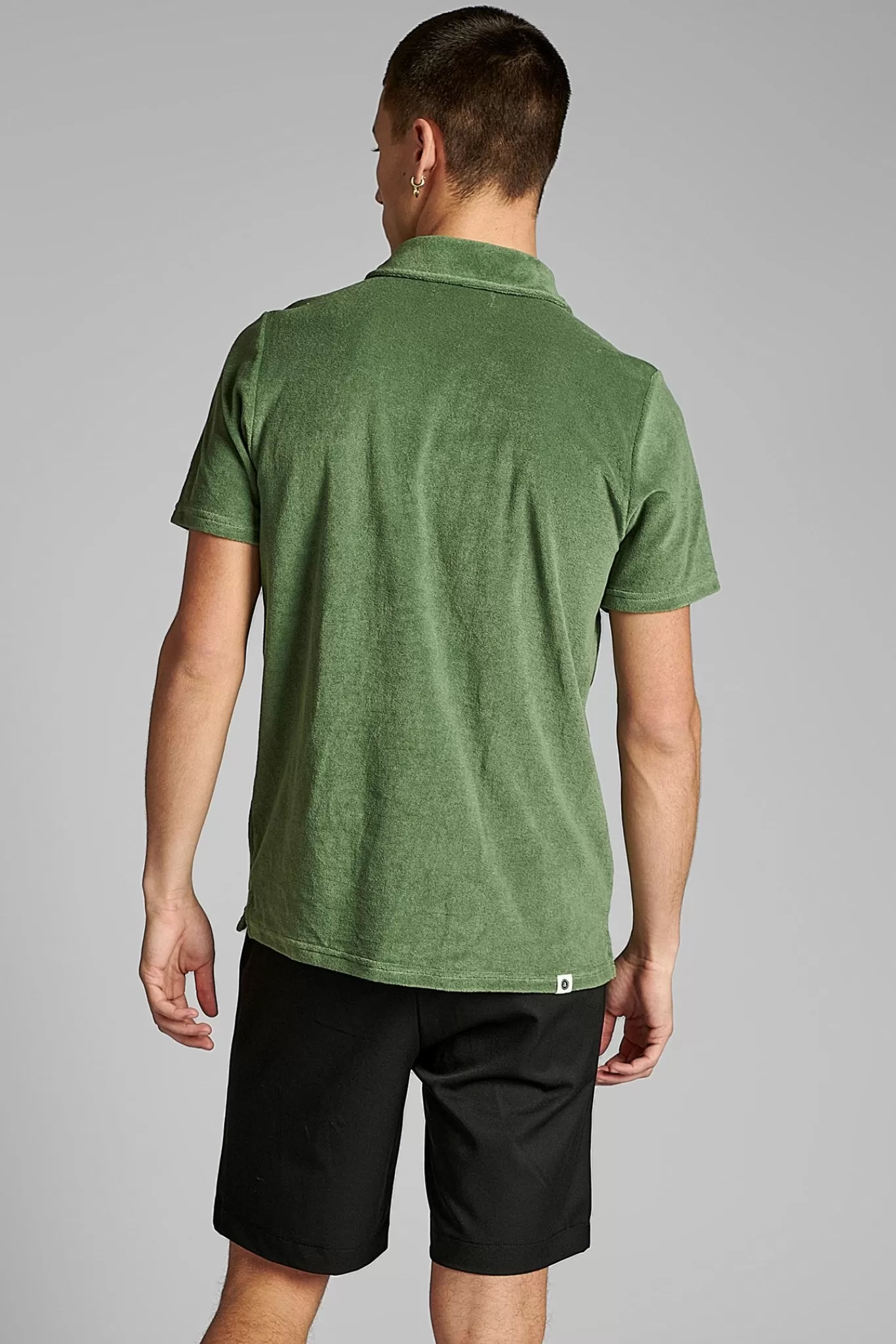 Anerkjendt Tees<Akbob Ss Zip Polo - Vineyard Green