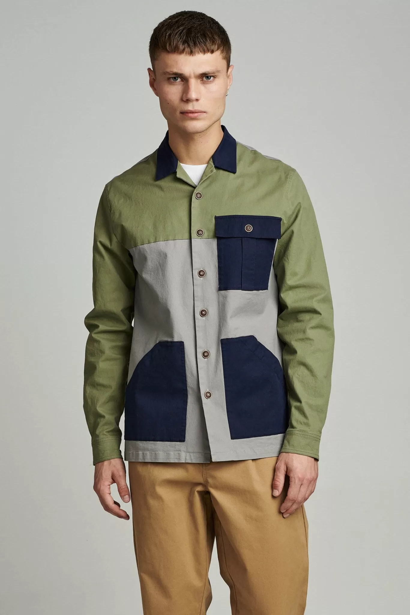 Anerkjendt Overshirts<Akcuba Block - Vineyard Green