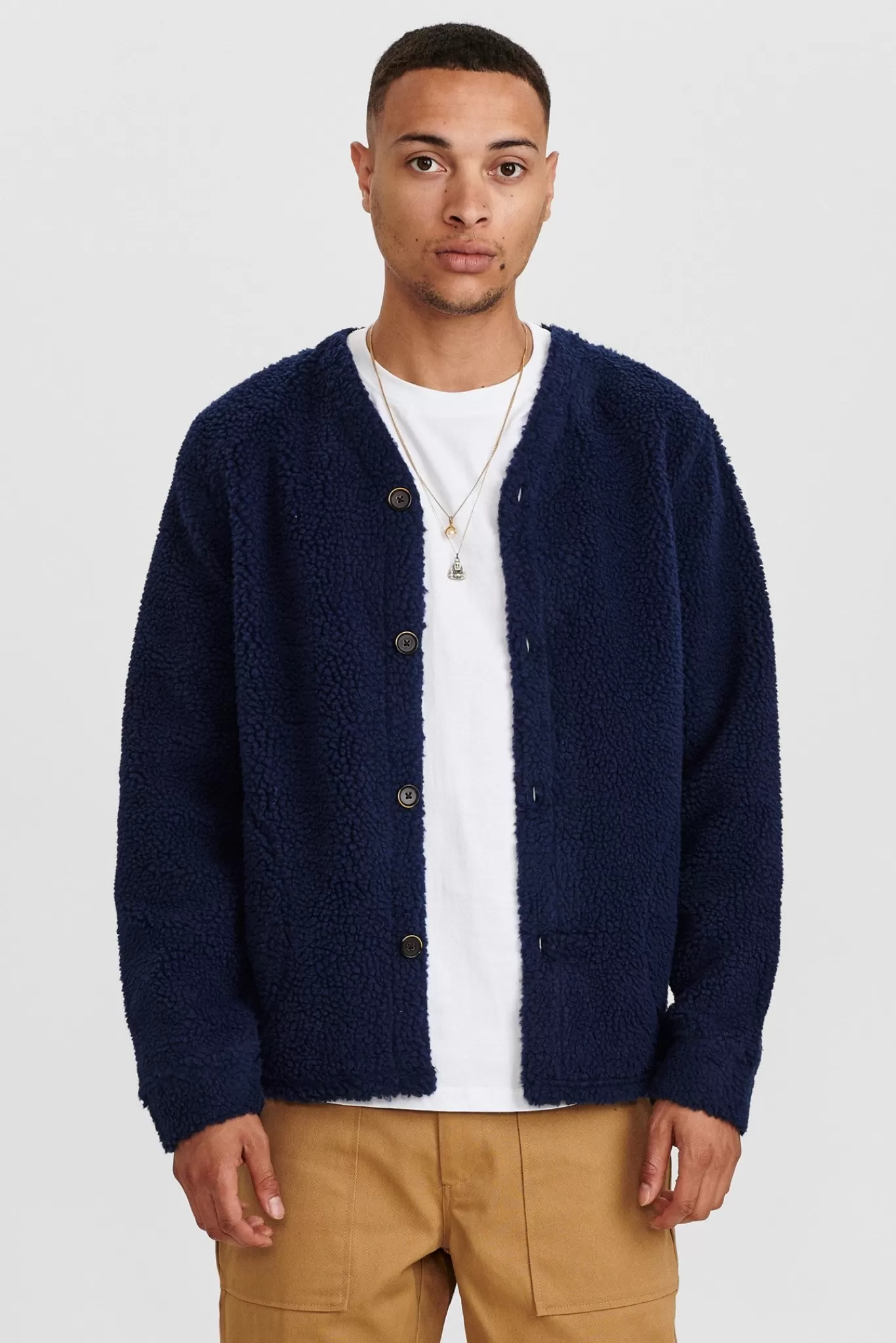 Anerkjendt Sweatshirts<Akdan Pile Cardigan - Sky Captain