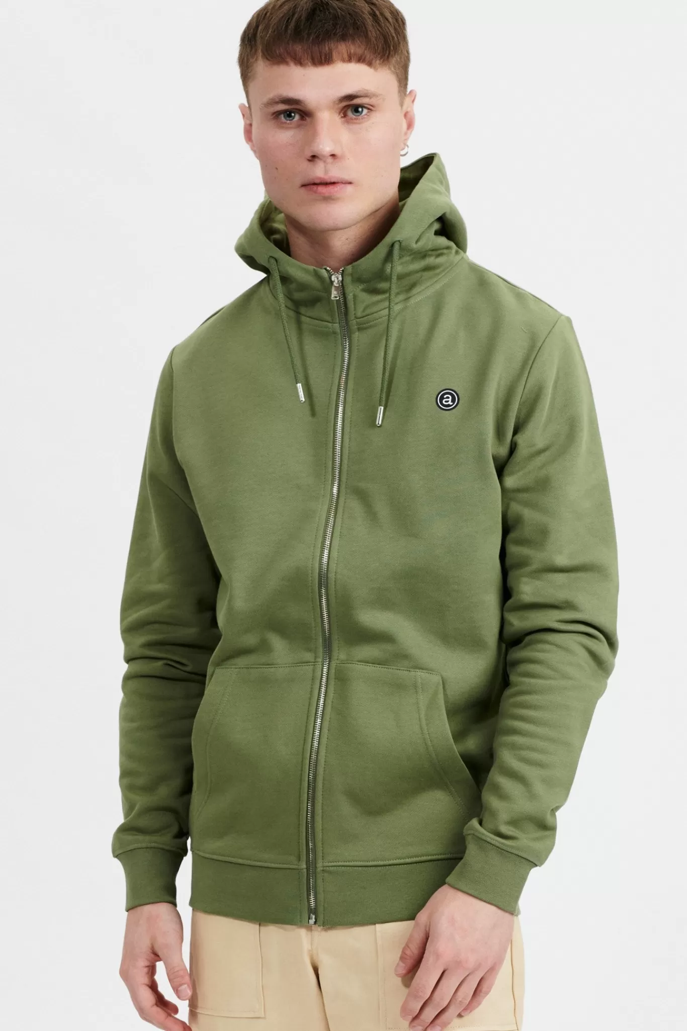 Anerkjendt Sweatshirts<Akelliot Noos Zip Hoodie - Olivine