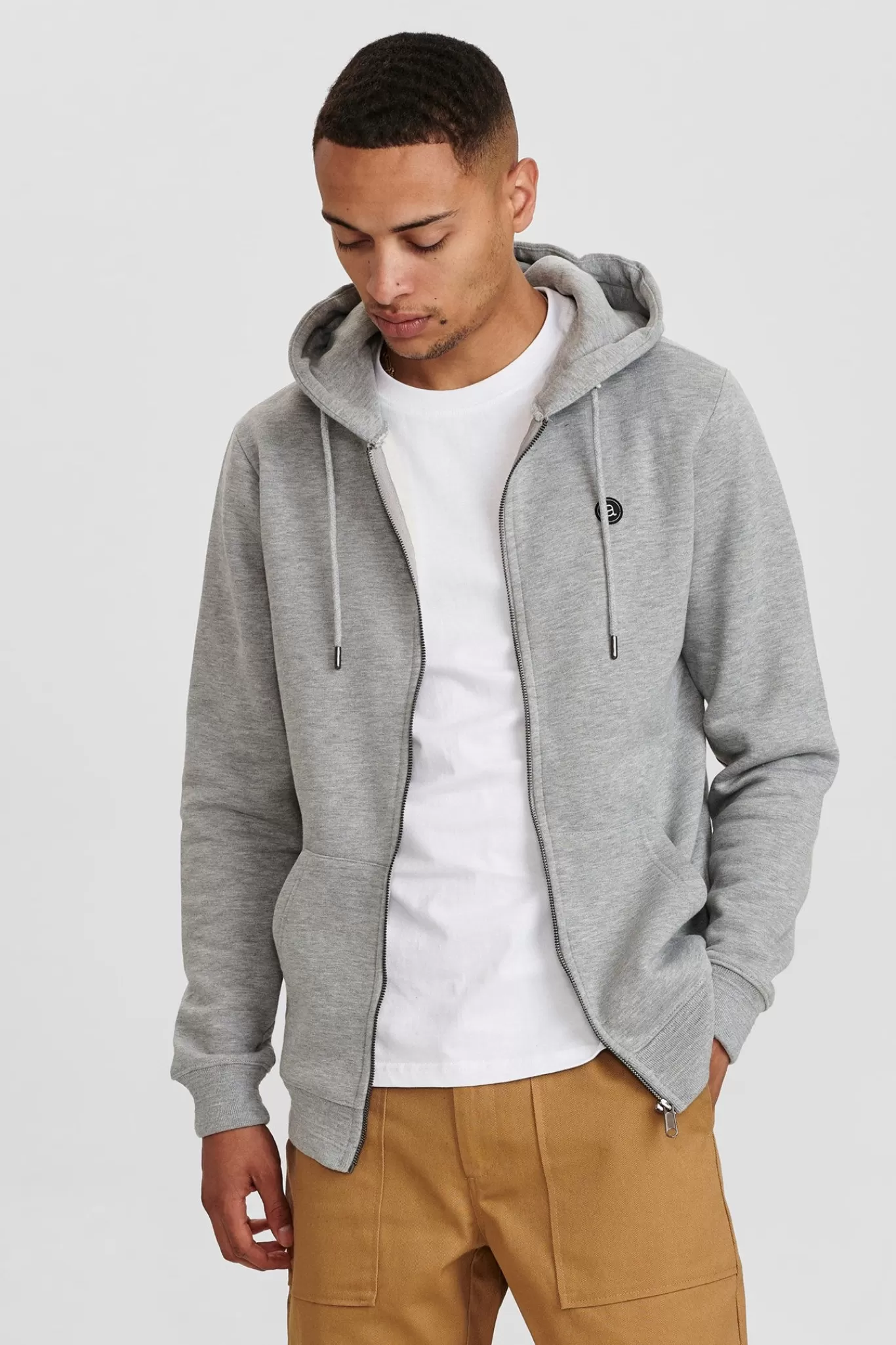 Anerkjendt Sweatshirts<Akelliott Organic Hoodie Zip - Noos - Light Grey Mel