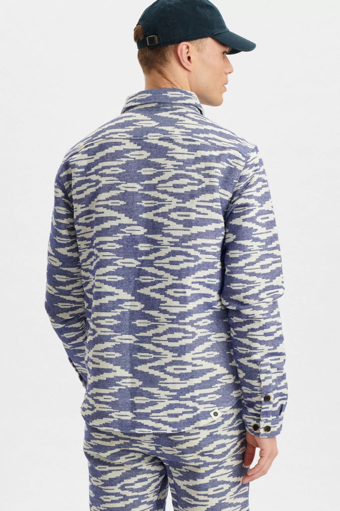 Anerkjendt Overshirts<Akhanky Jacquard Overshirt - Cornet Blue