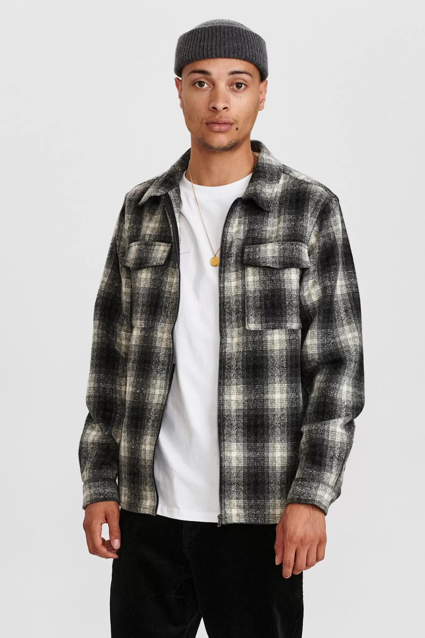 Anerkjendt Overshirts<Akhanky Wool Check Overshirt - Caviar