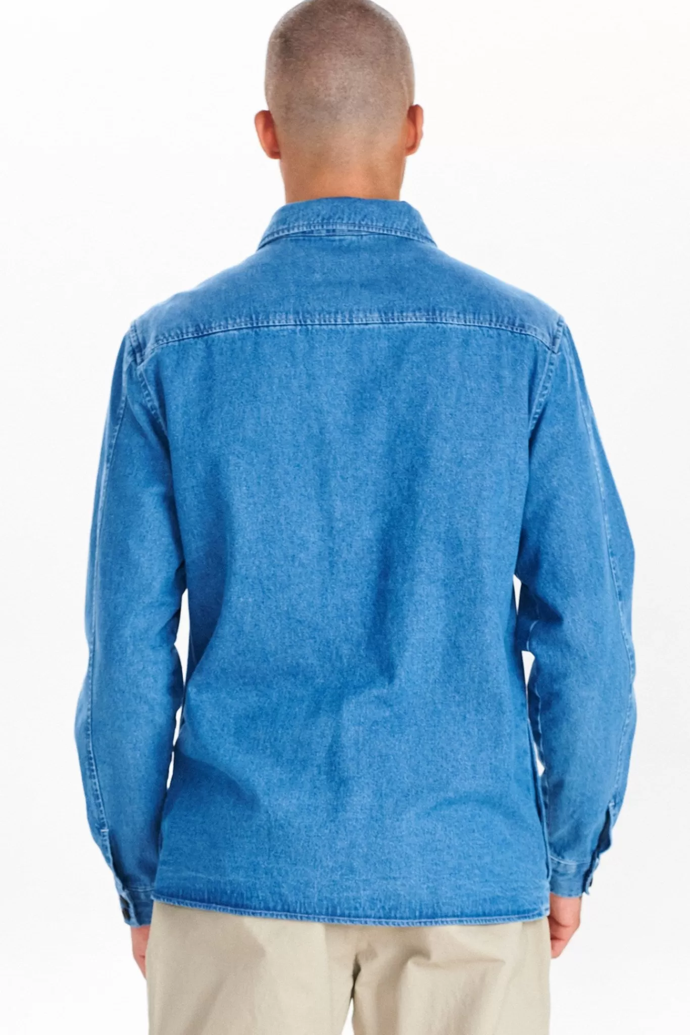 Anerkjendt Overshirts<Akherbert Denim Overshirt - Medium Blue Denim