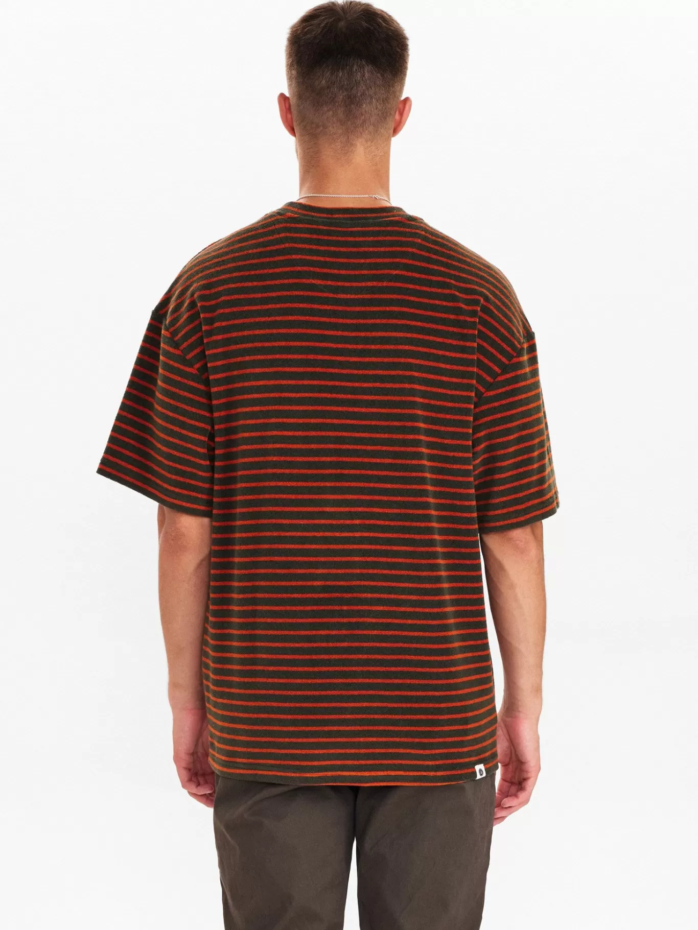 Anerkjendt Tees<Akholger Frotte Stripe Tee - Forest Night