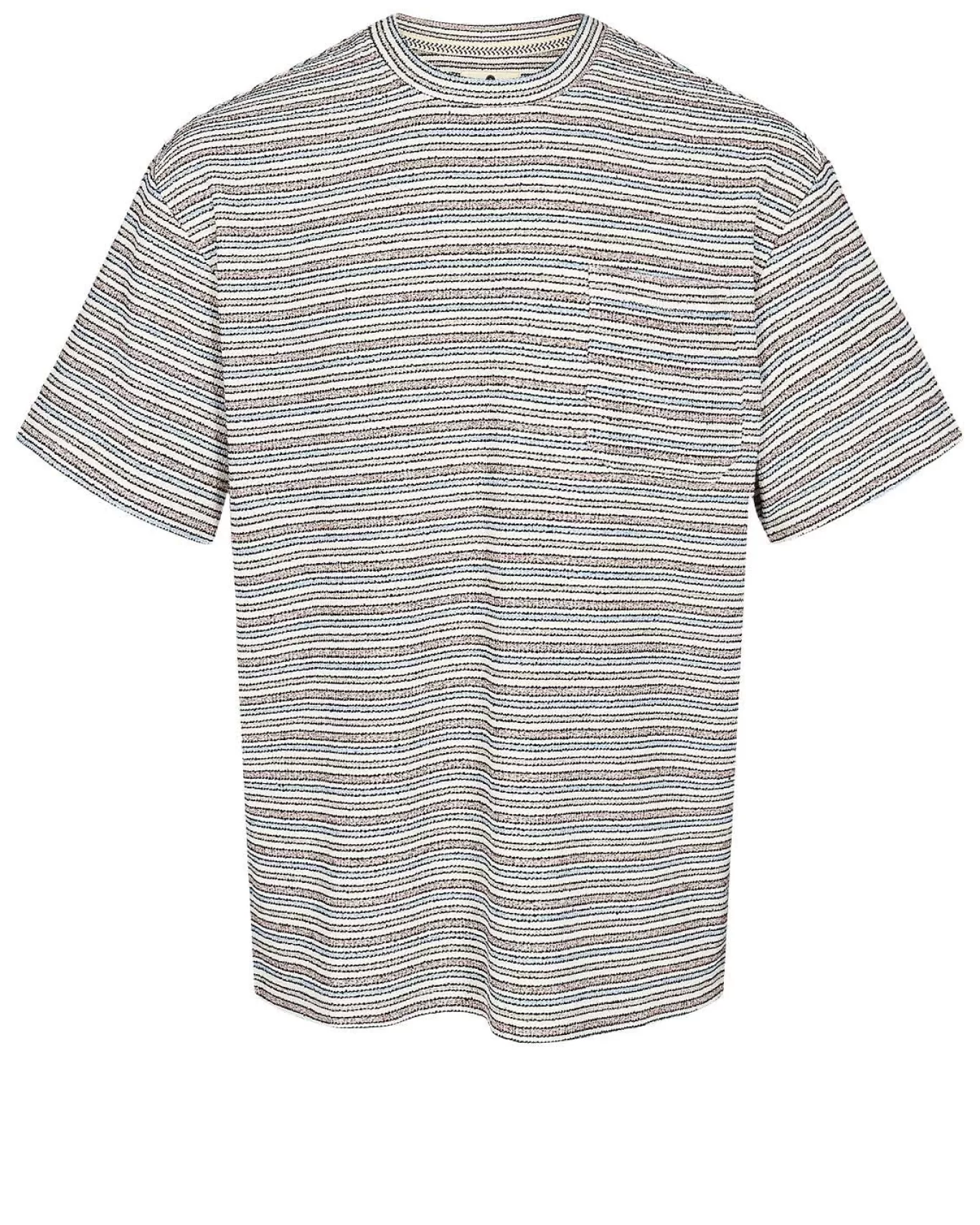 Anerkjendt Tees<Akholger S/S Structure Stripe - Tofu