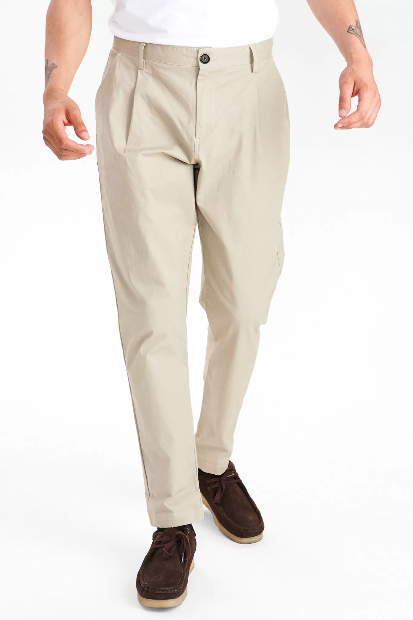 Anerkjendt Pants<Akjames Cotton Pleat Pant - Cobblestone