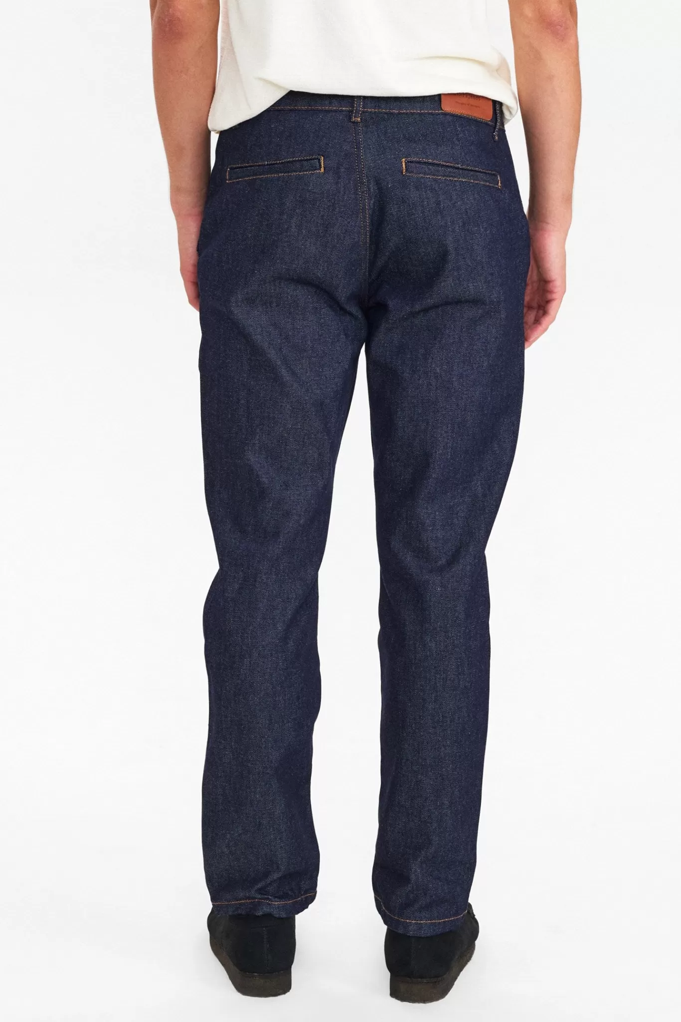 Anerkjendt Pants<Akjames Denim Chino - Dark Blue Denim