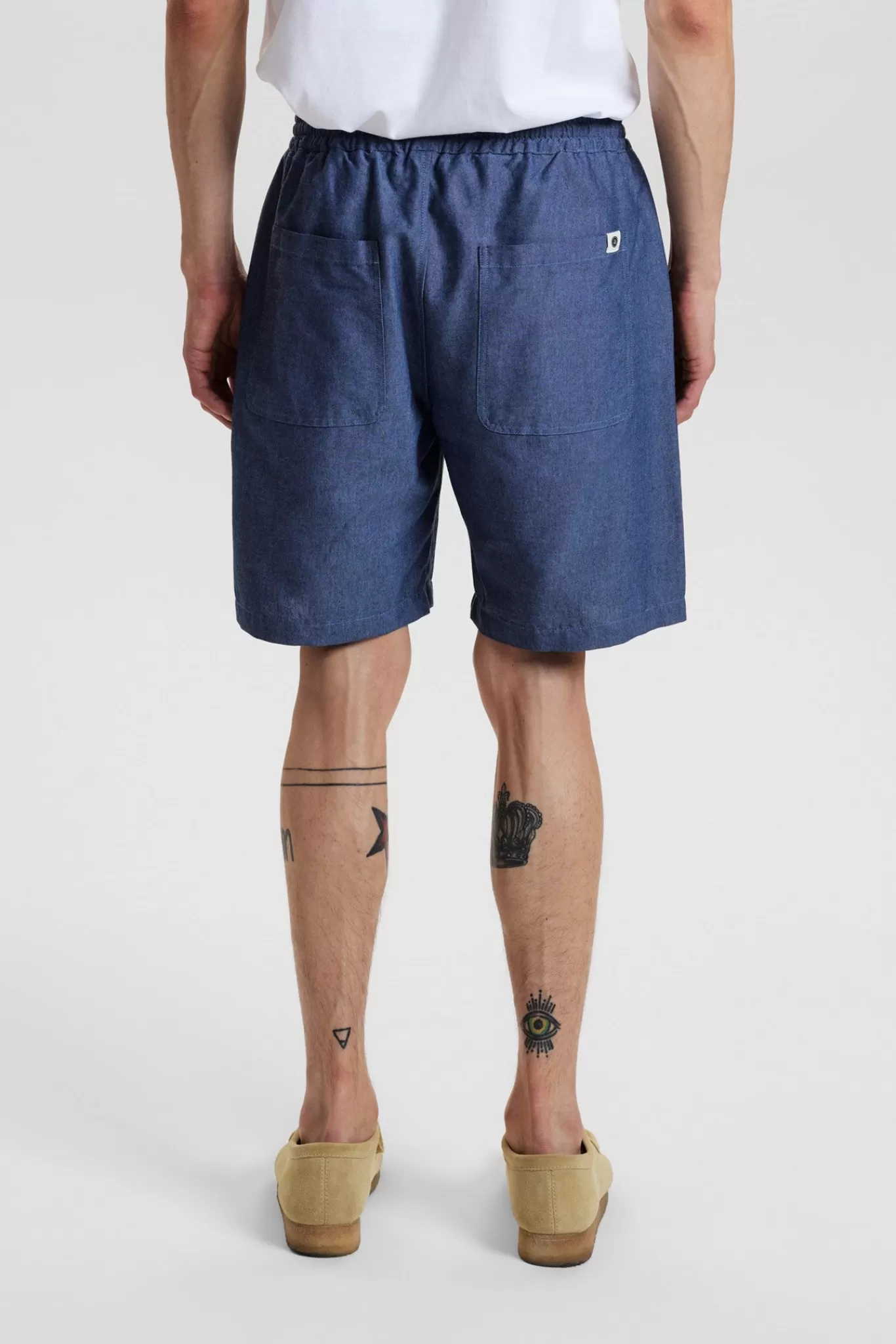 Anerkjendt Shorts<Akjames Linen Elast - Dark Navy