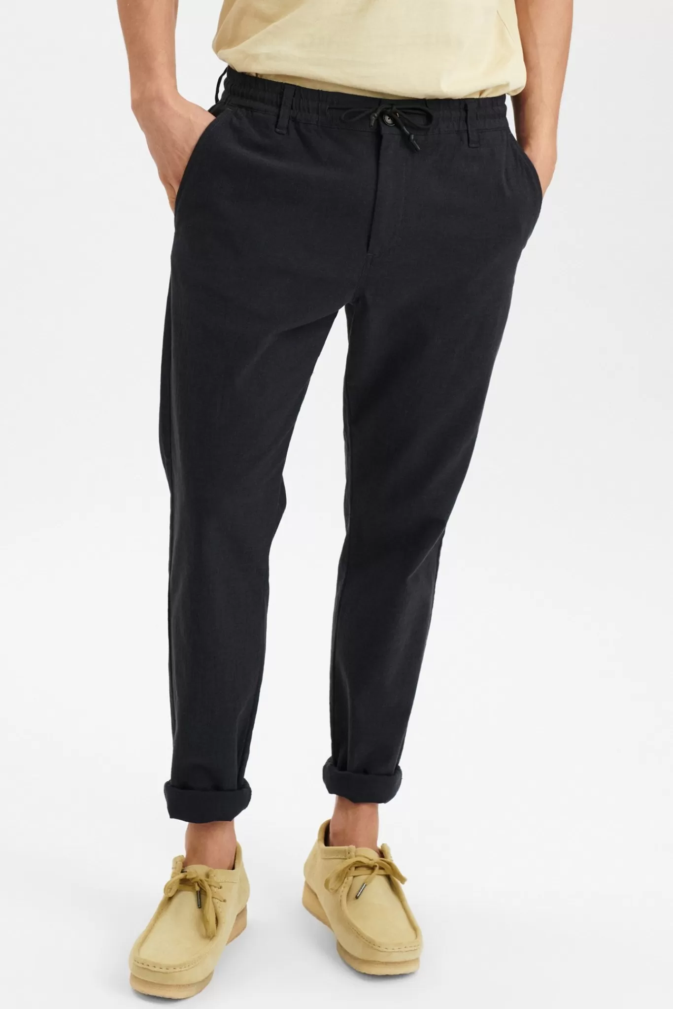 Anerkjendt Pants<Akjens Elastic Waist Pants - Caviar