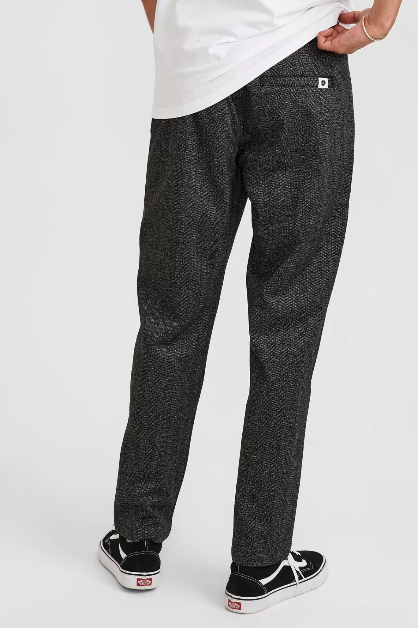 Anerkjendt Pants<Akjohn Elastic Herringbone Pant - Granit Grey Mel