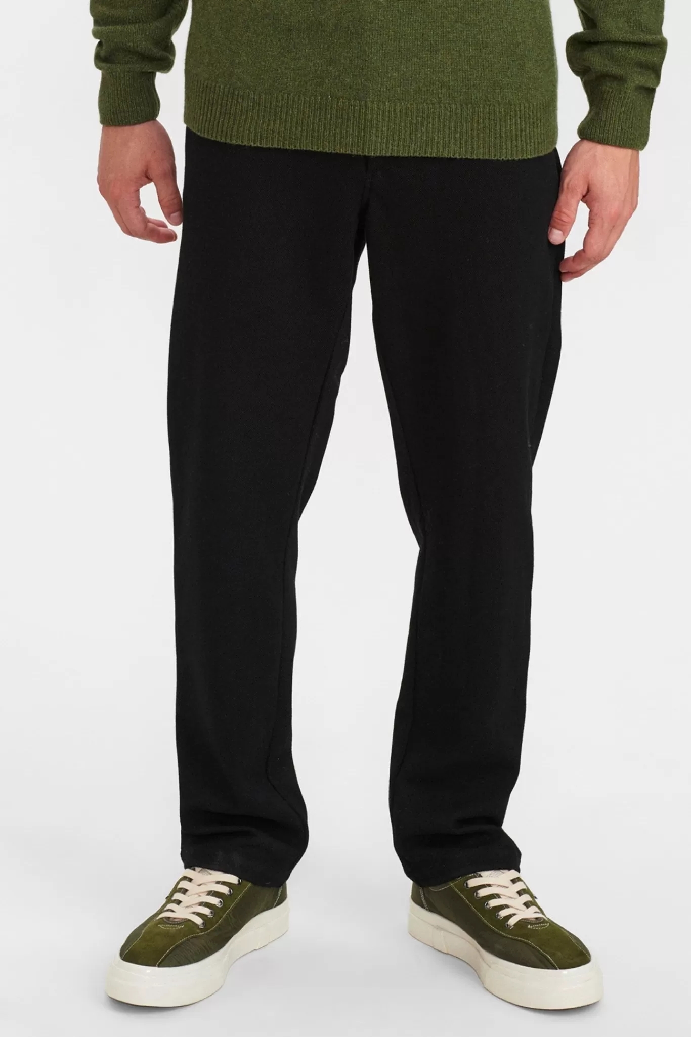 Anerkjendt Pants<Akjohn Elastic Solid Pant - Caviar