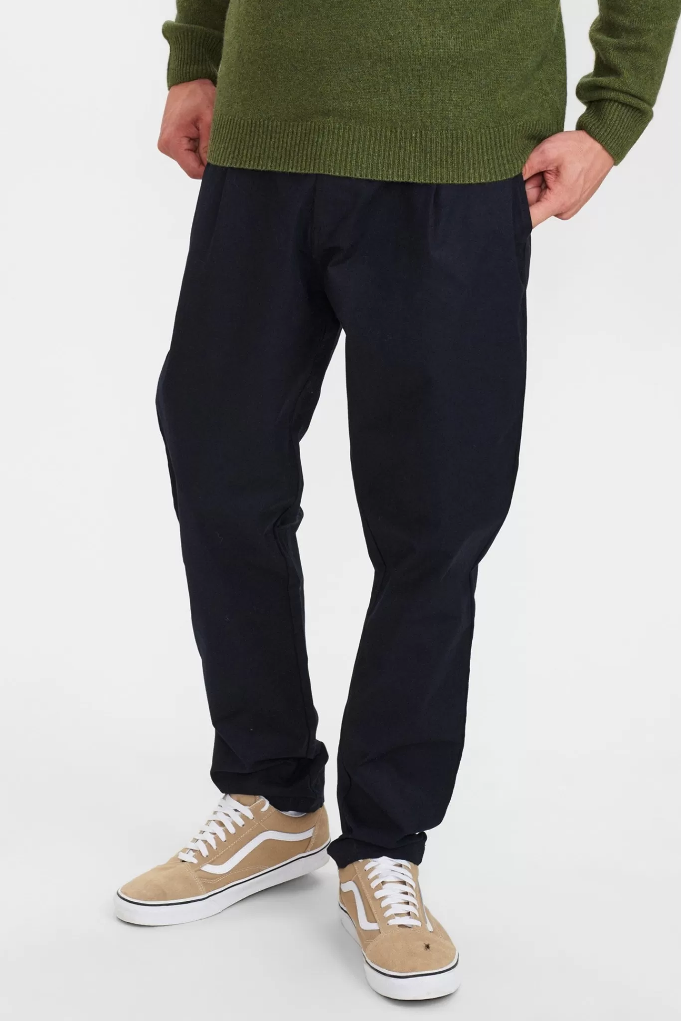 Anerkjendt Pants<Akjulius Cotton Pleat Pant - Sky Captain