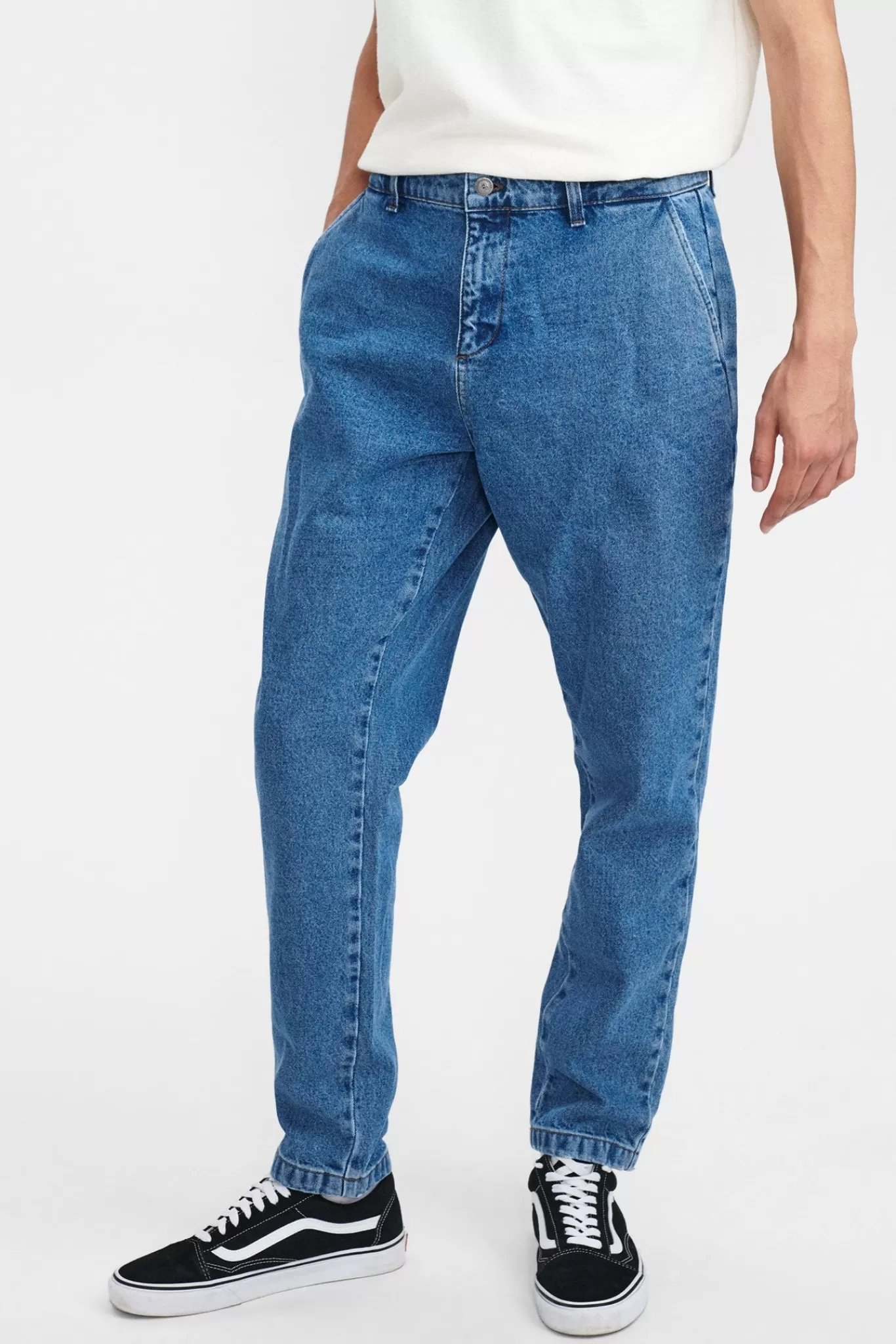 Anerkjendt Pants<Akjulius Denim Chino - Medium Blue Denim