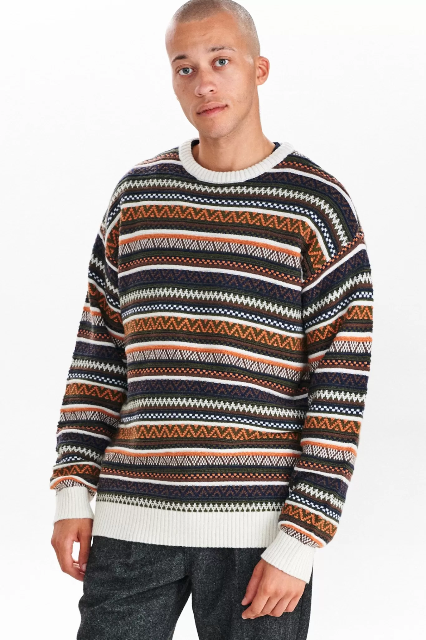 Anerkjendt Knits<Akkarl Jaquard Pattern Knit - Cinnamon Stick