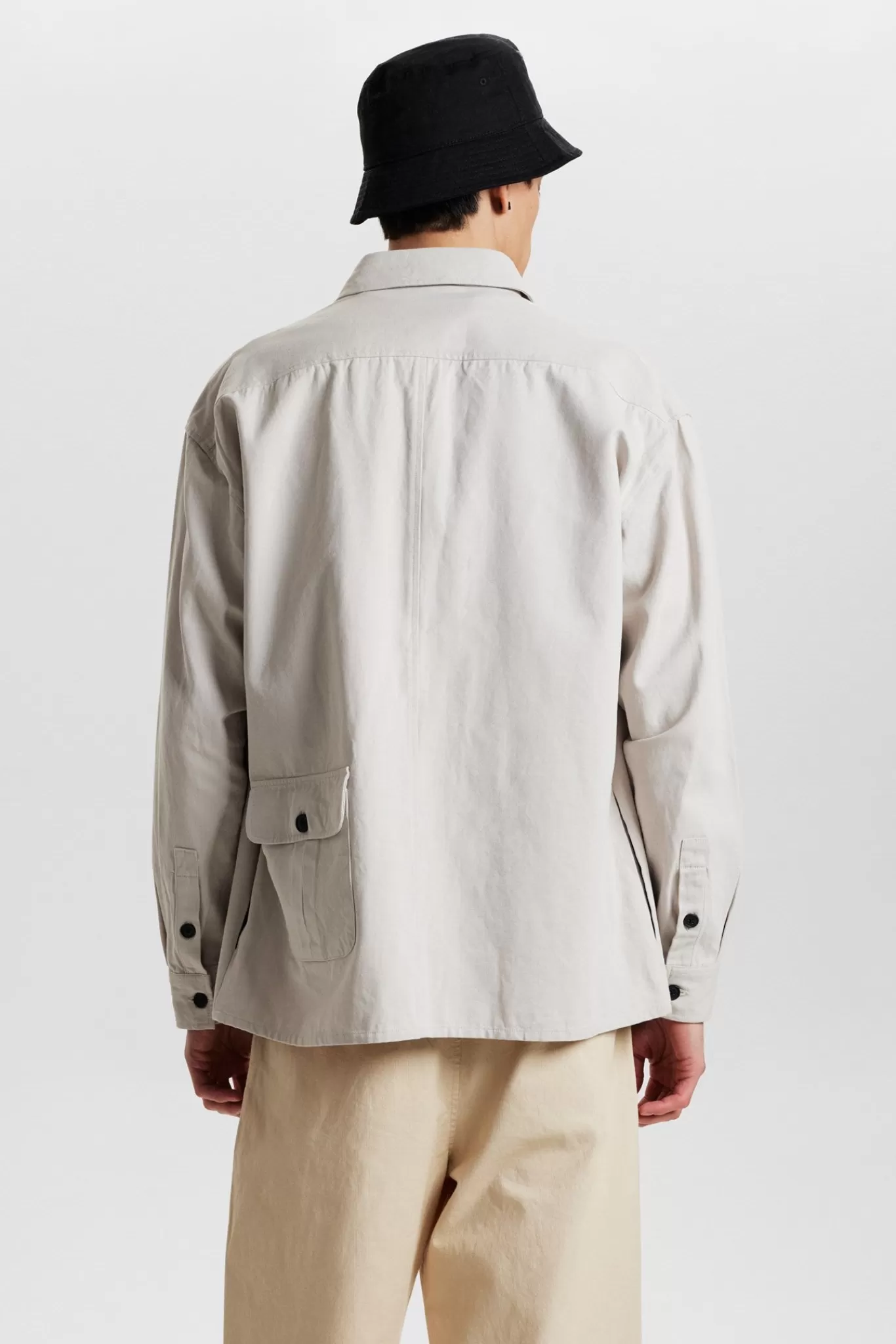 Anerkjendt Overshirts<Akkarsten Back Pocket Os - Chateau Gray