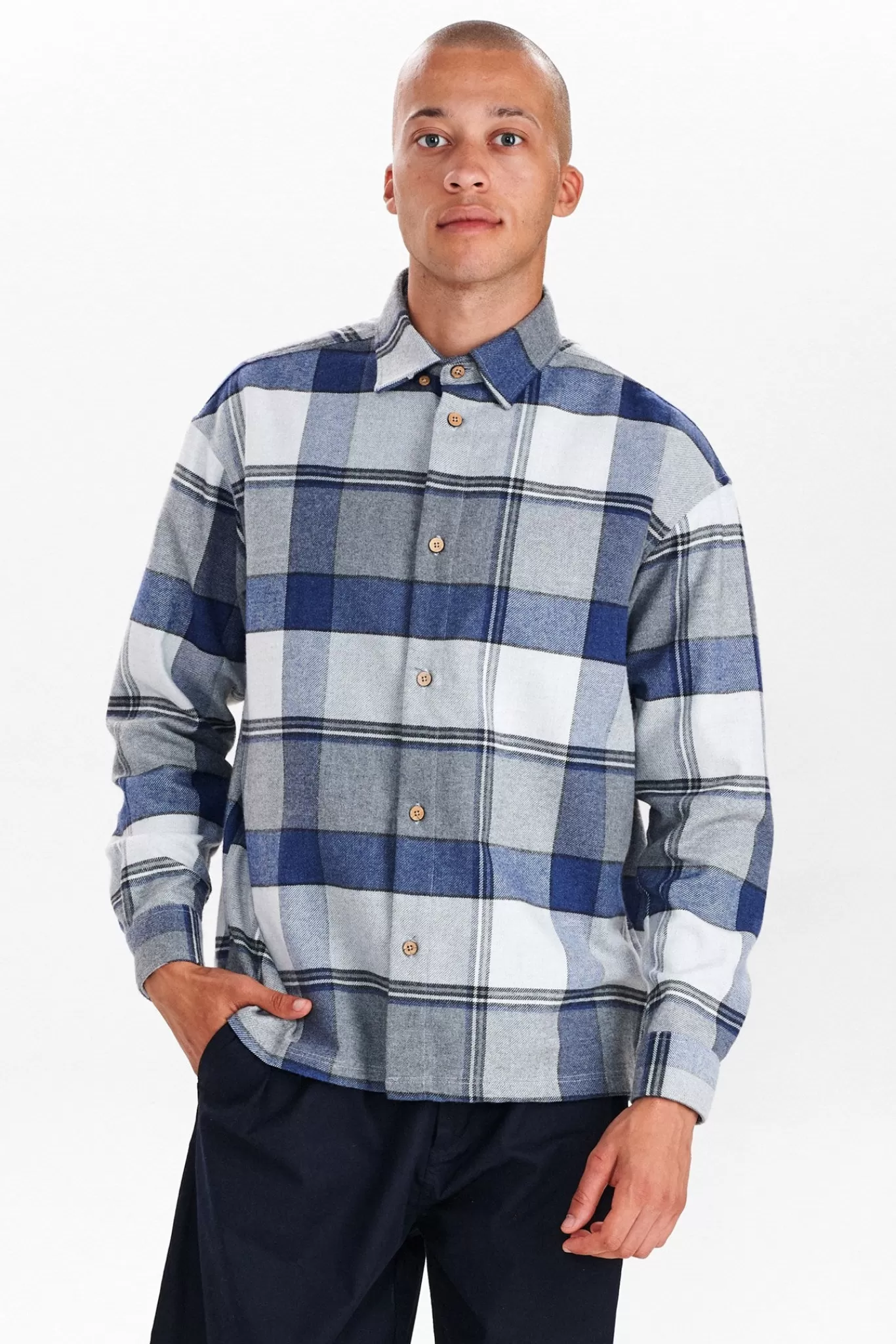 Anerkjendt Shirts<Akkarsten Checked Shirt - Cornet Blue