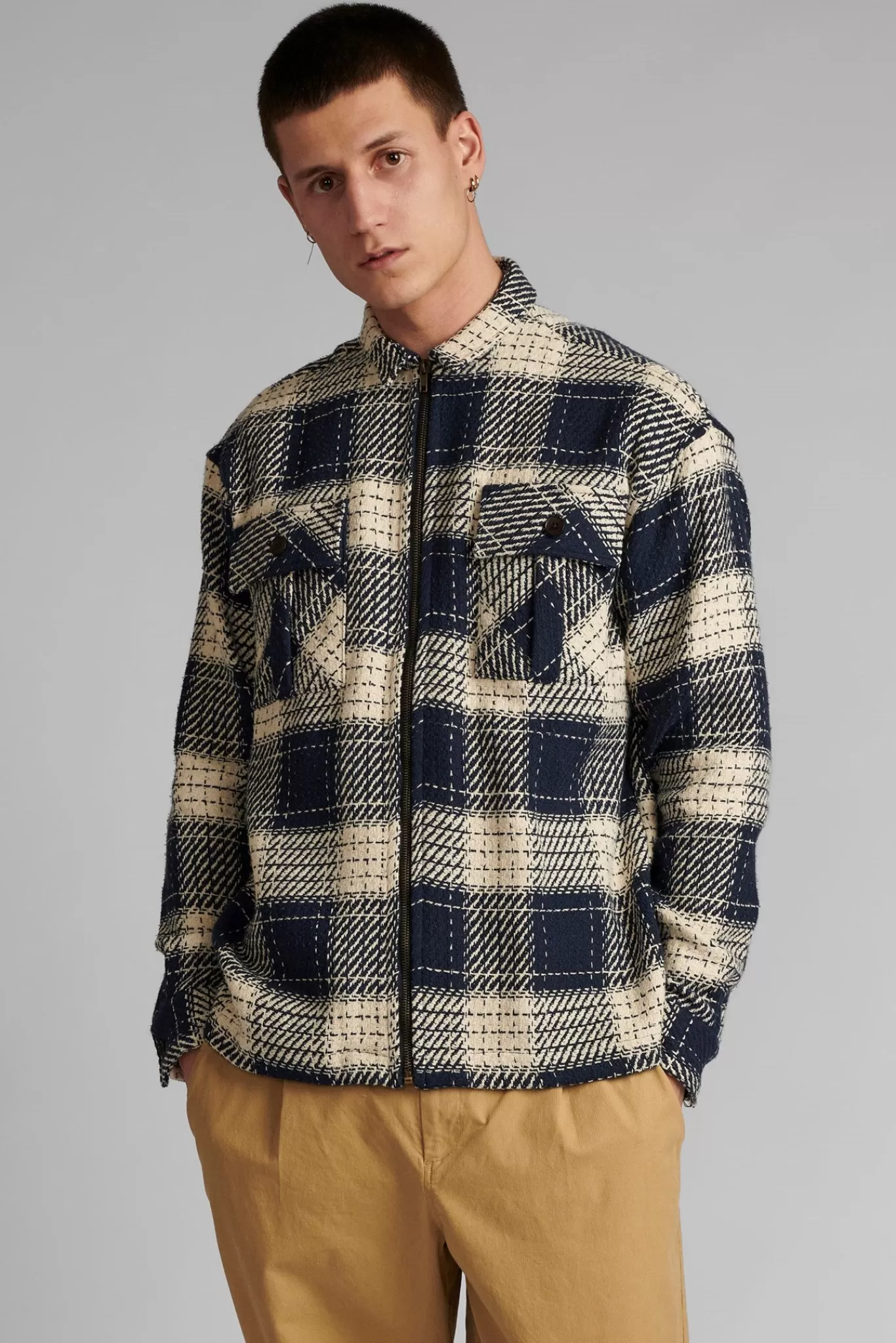 Anerkjendt Overshirts<Akkarsten Heavy Check Overshirt - Sky Captain