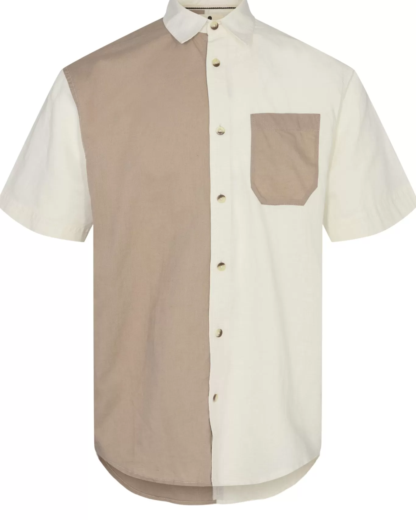 Anerkjendt Shirts<Akkian Cot/Linen Block Shirt - Tofu