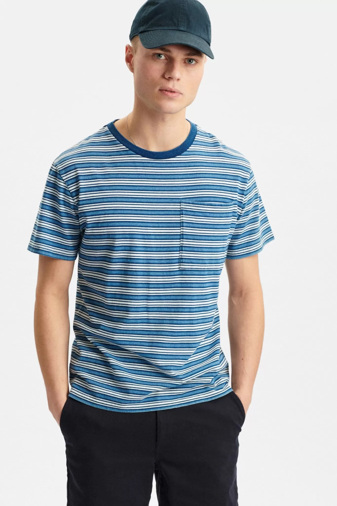 Anerkjendt Tees<Akkikki Blue Stripe Tee - Cornet Blue