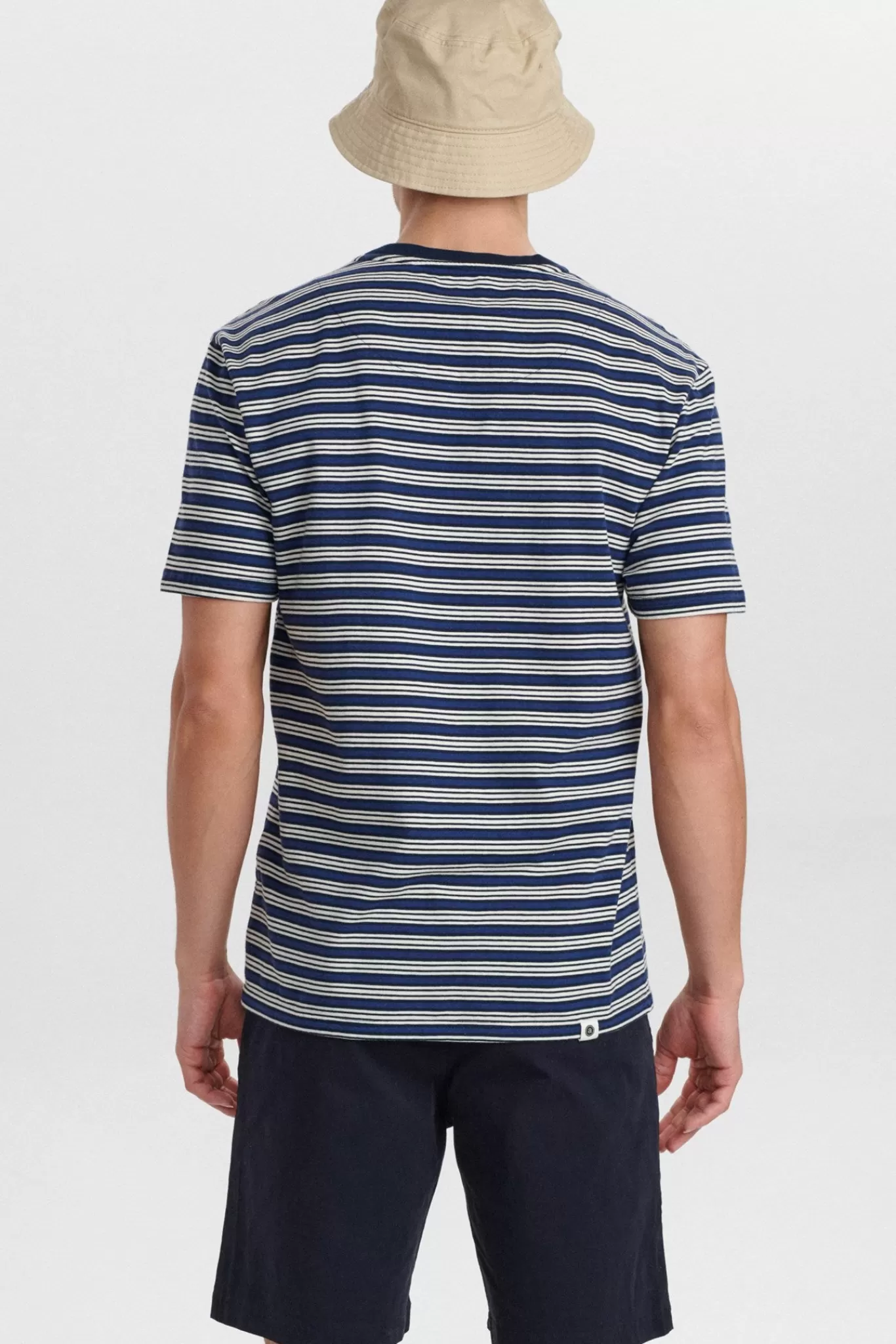 Anerkjendt Tees<Akkikki Blue Stripe Tee - Sky Captain