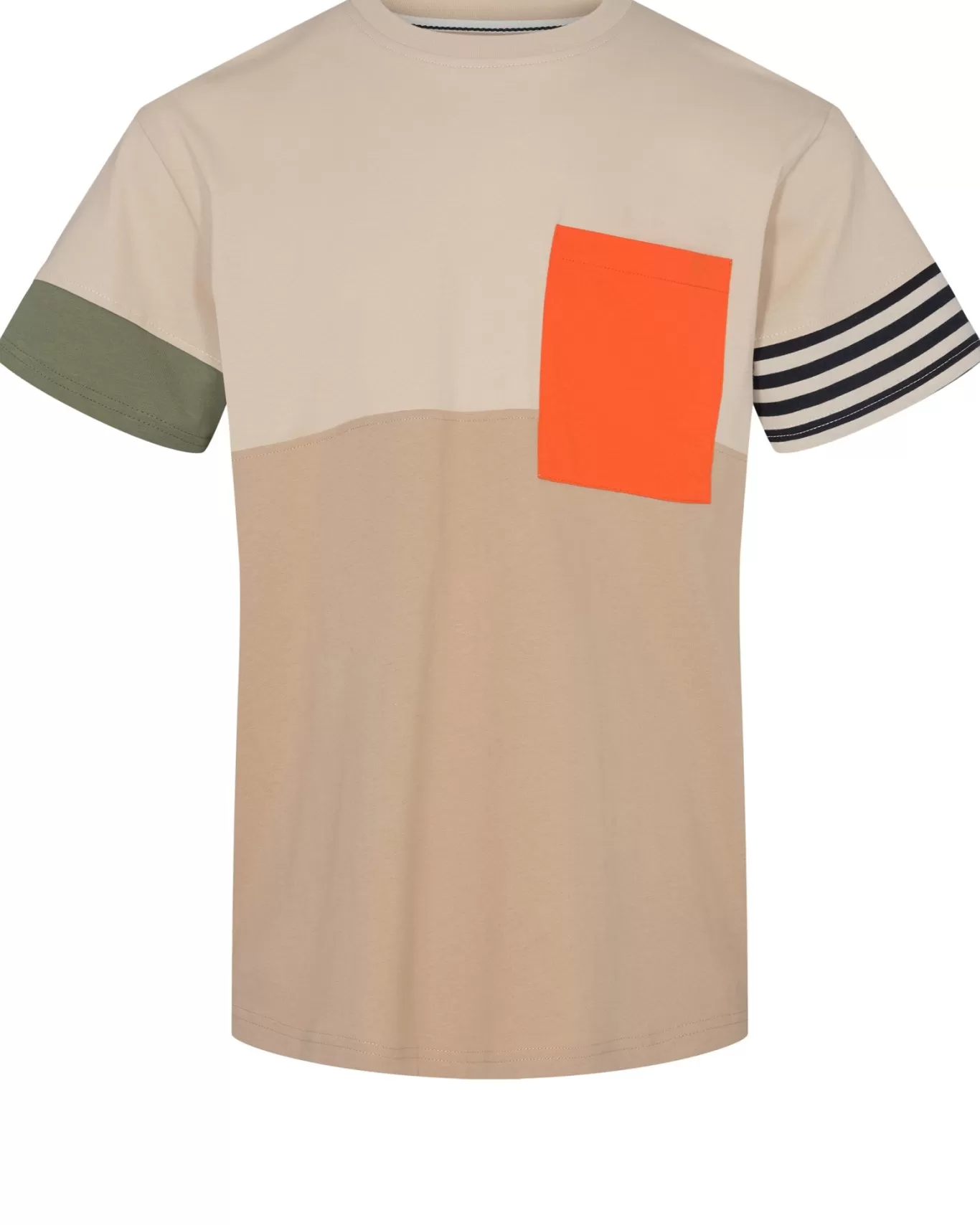 Anerkjendt Tees<Akkikki Cb Stripe Tee - Brown Rice