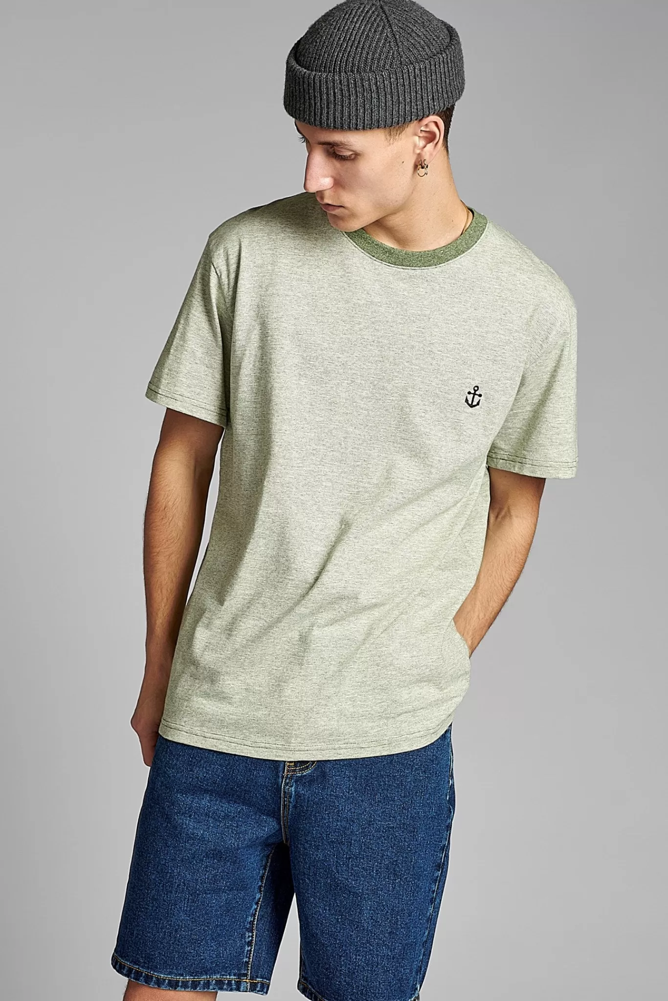 Anerkjendt Tees<Akkikki Curv Emb - Vineyard Green