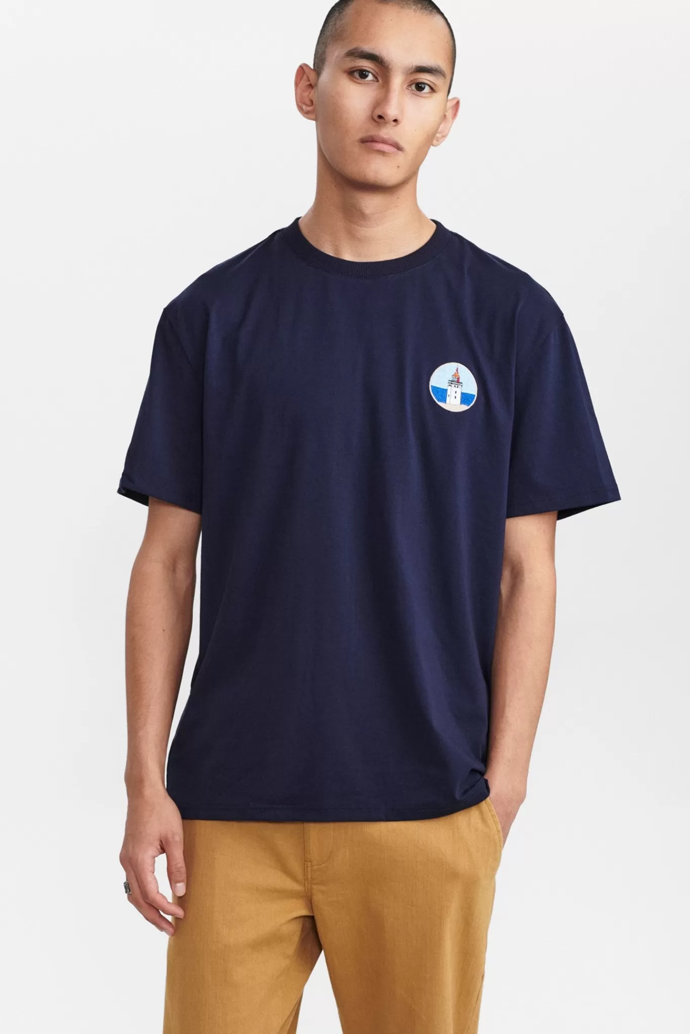 Anerkjendt Tees<Akkikki Embroided Tee - Sky Captain