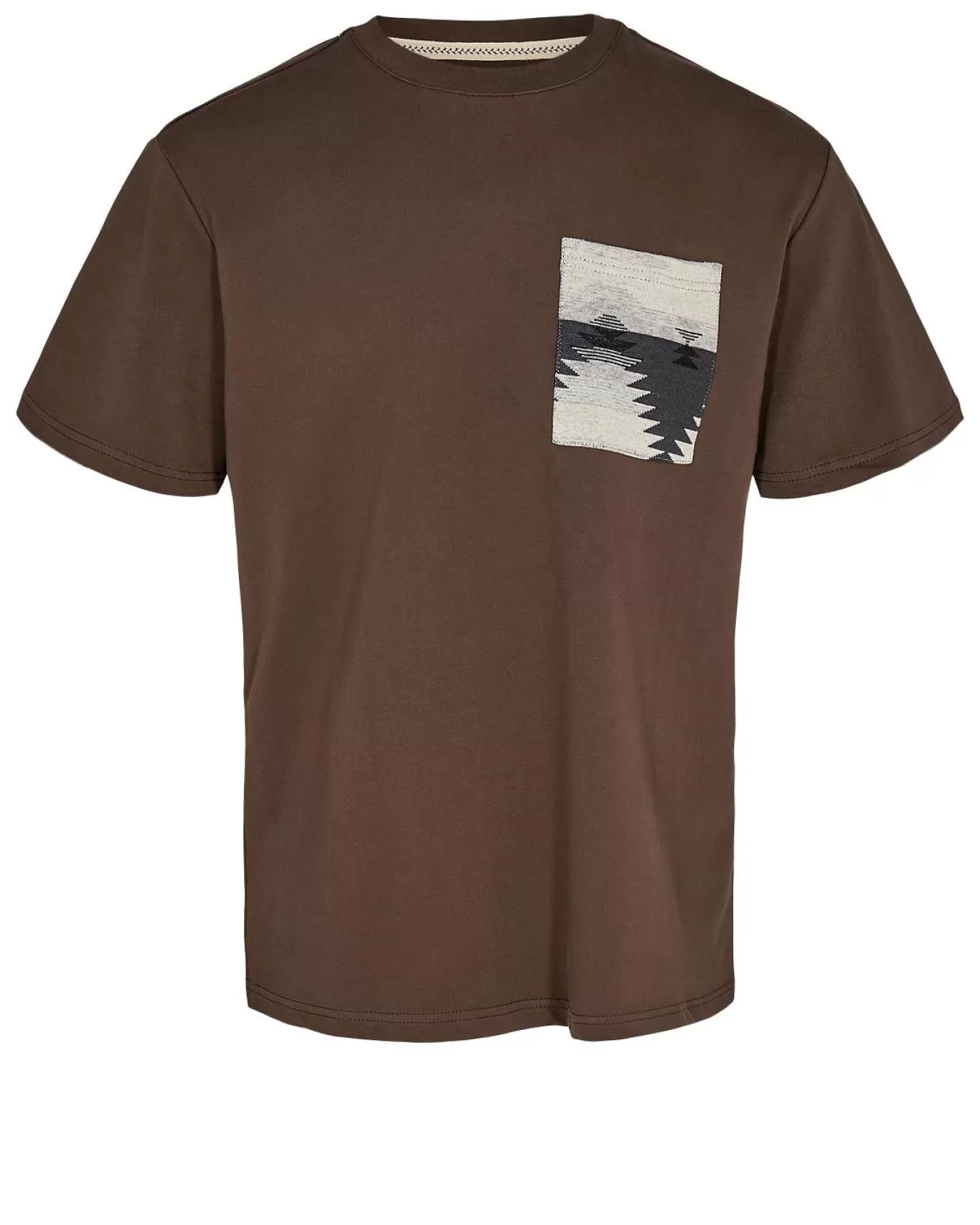 Anerkjendt Tees<Akkikki Jacquard Pocket Tee - Chocolate Brown