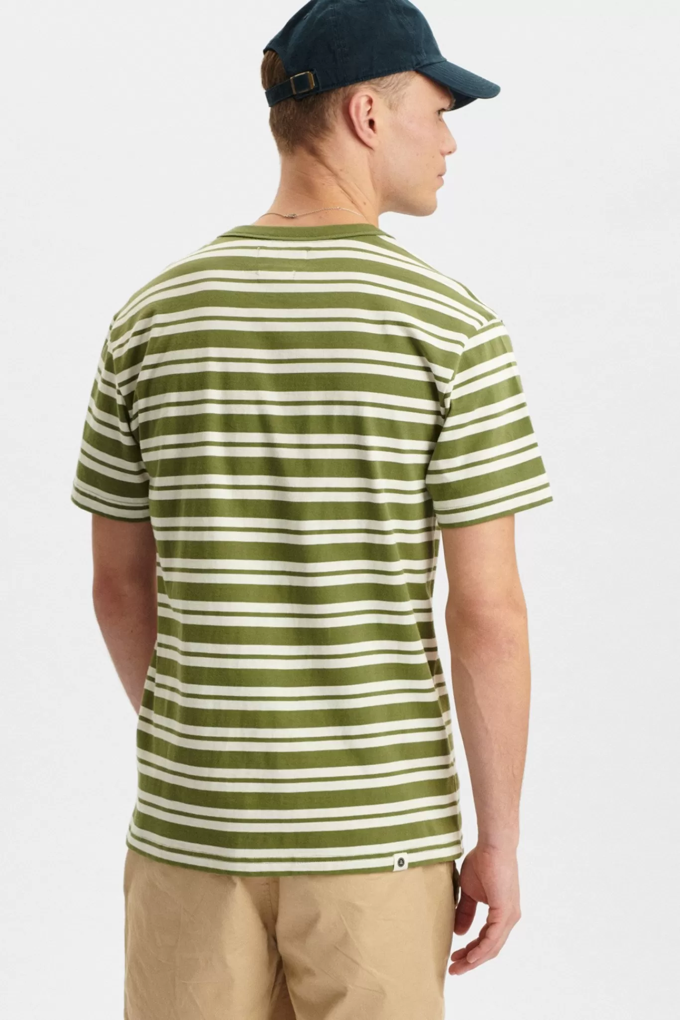 Anerkjendt Tees<Akkikki Noos Stripe Tee - Olivine