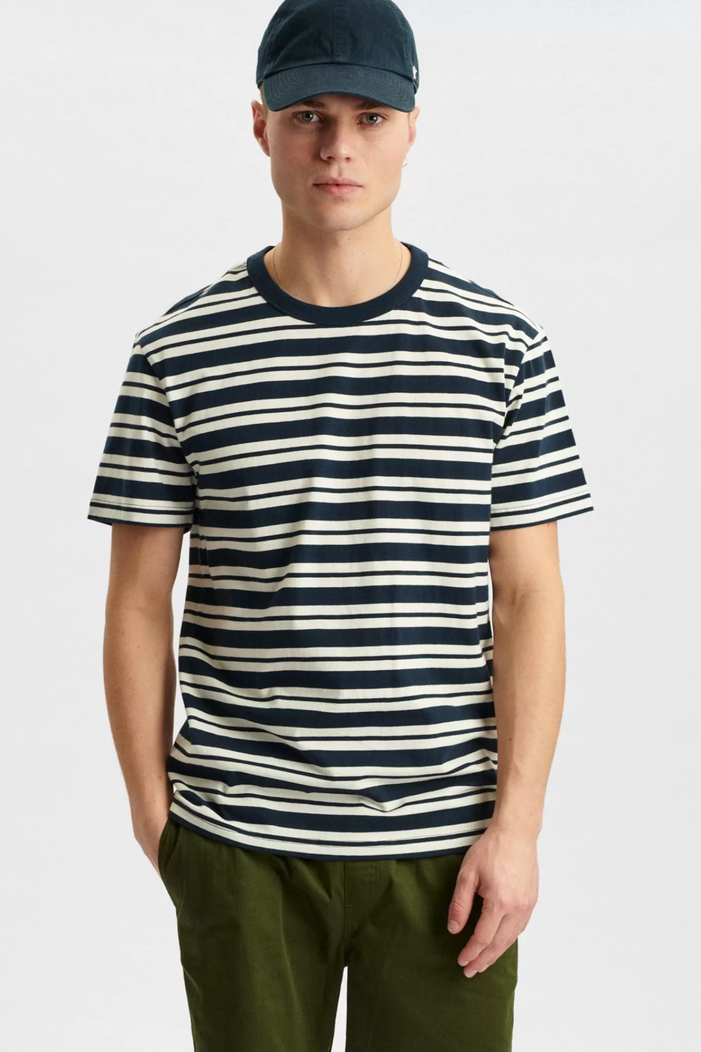 Anerkjendt Tees<Akkikki Noos Stripe Tee - Sky Captain