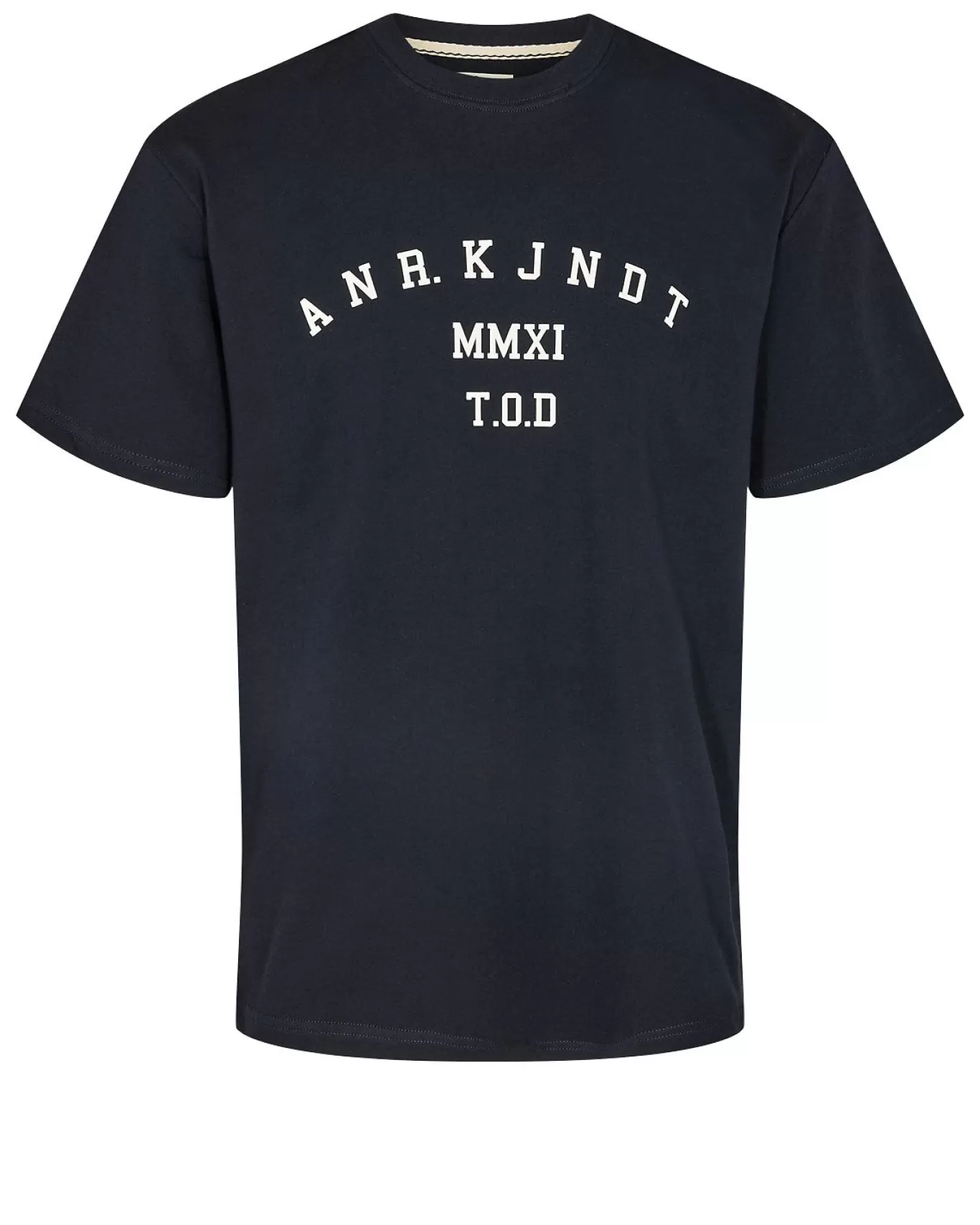 Anerkjendt Tees<Akkikki S/S Box Logo Tee - Dark Navy