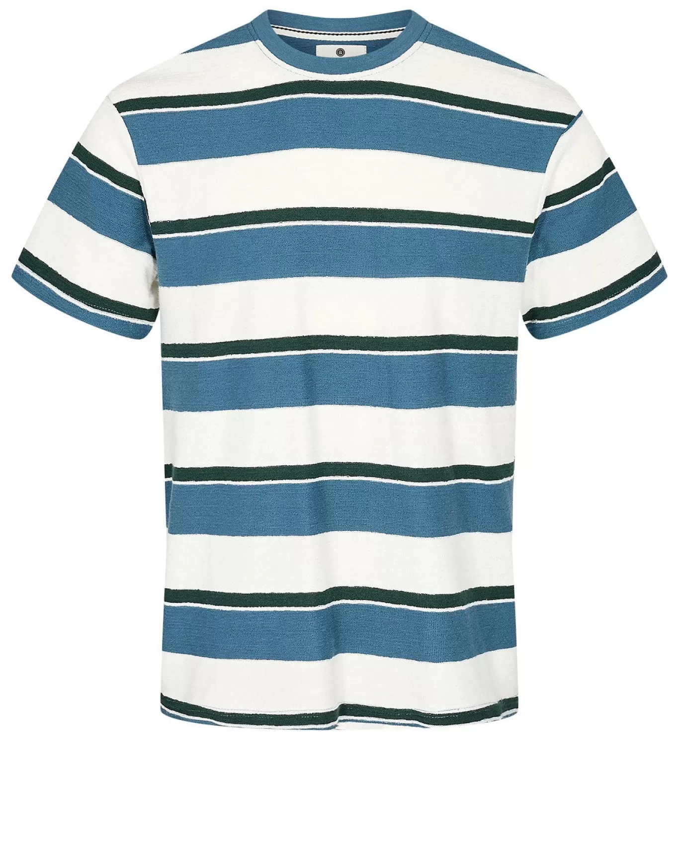 Anerkjendt Tees<Akkikki S/S Stripe Frotte - Indian Teal