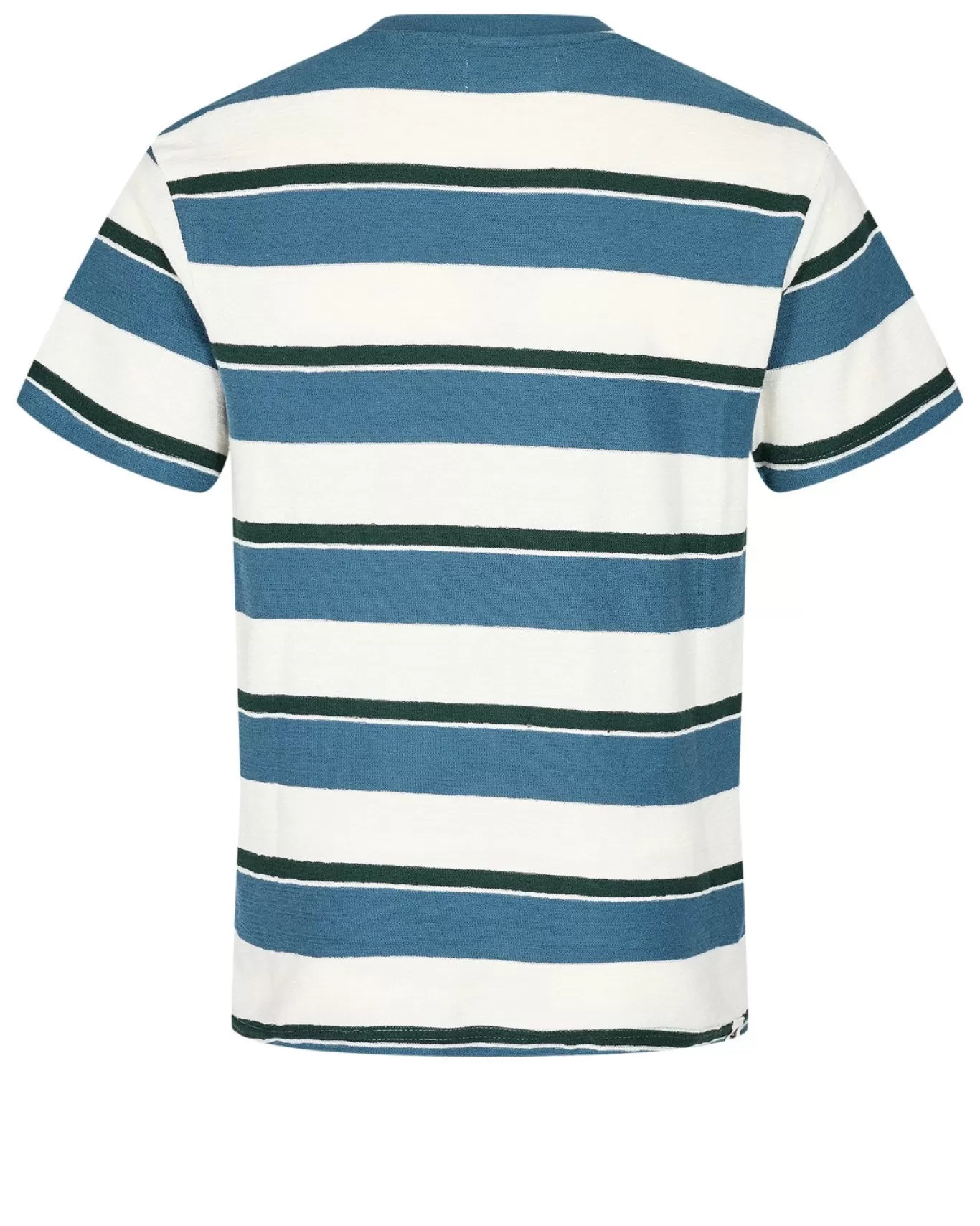 Anerkjendt Tees<Akkikki S/S Stripe Frotte - Indian Teal