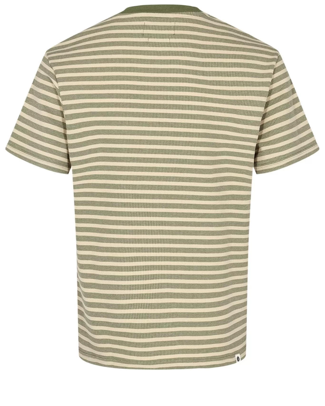 Anerkjendt Tees<Akkikki S/S Stripe Waffle - Olivine