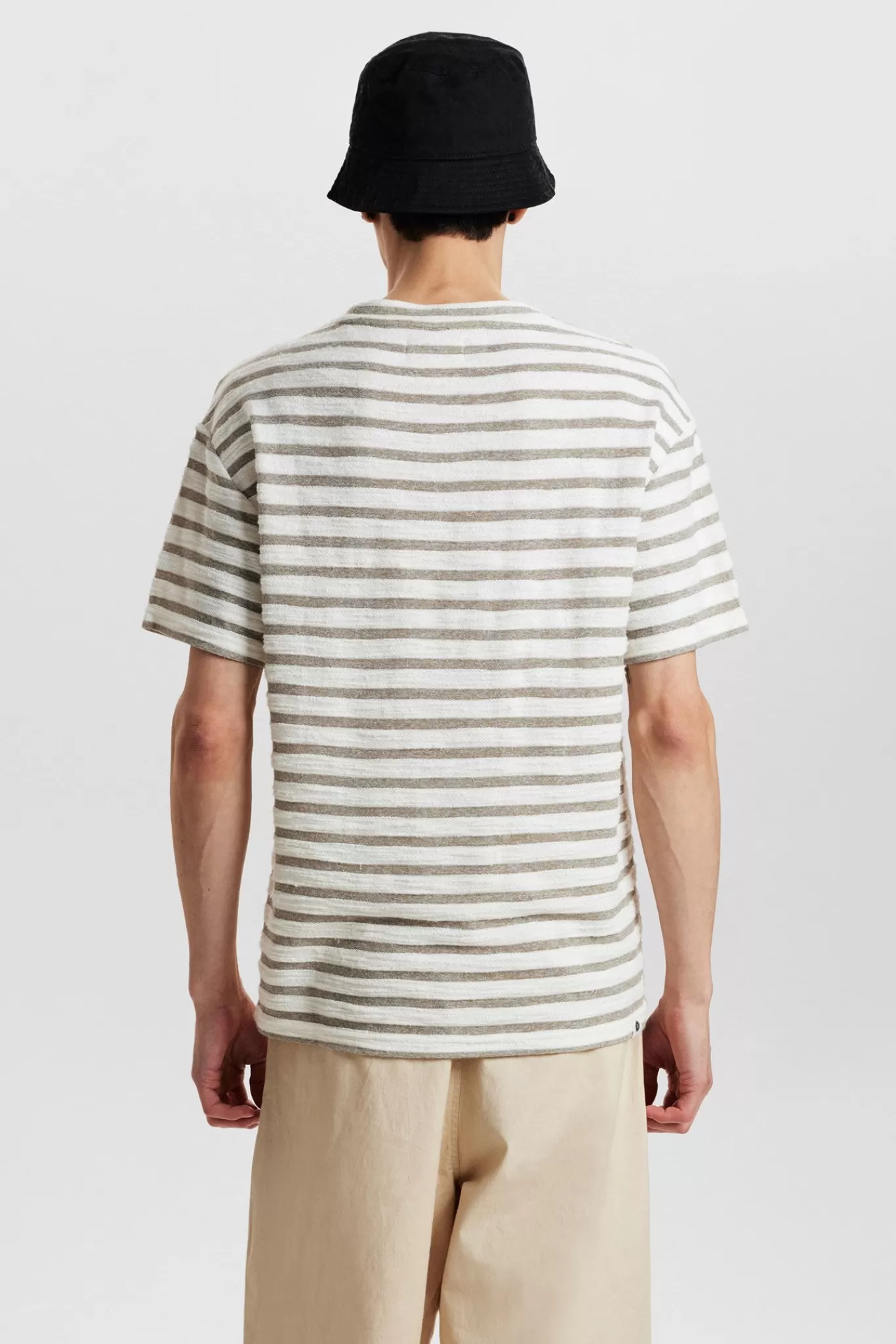 Anerkjendt Tees<Akkikki S/S Structure Stripe - Olivine