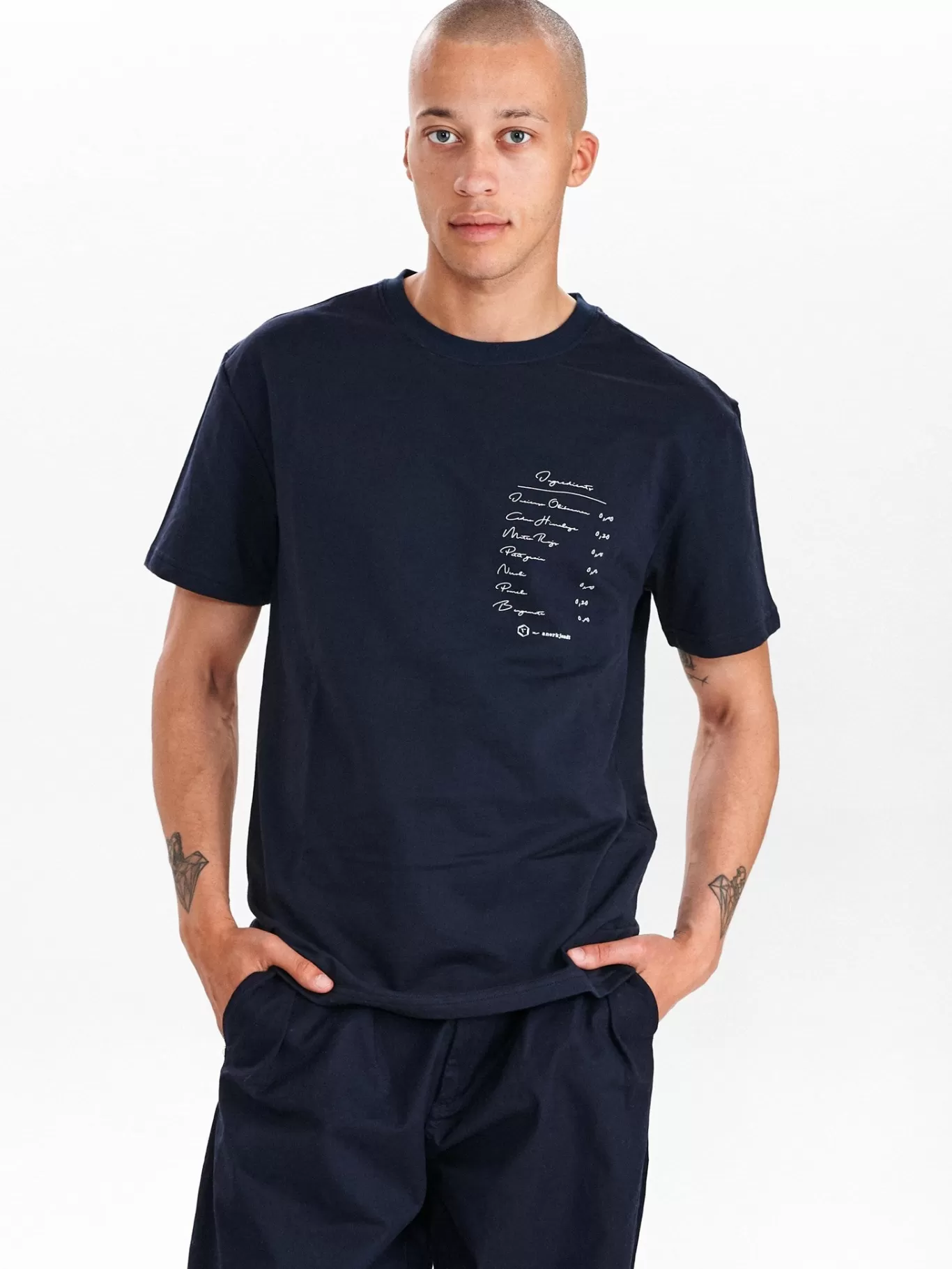 Anerkjendt Tees<Akkikki Stiofan - C Tee - Dark Navy