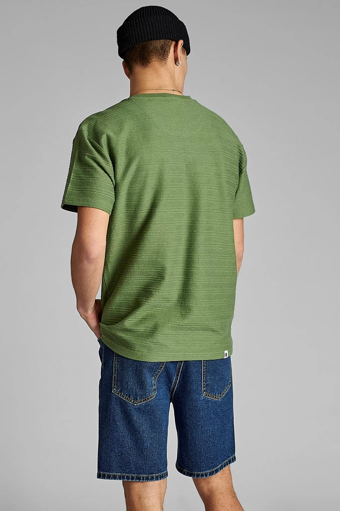 Anerkjendt Tees<Akkikki Struc Stripe - Vineyard Green