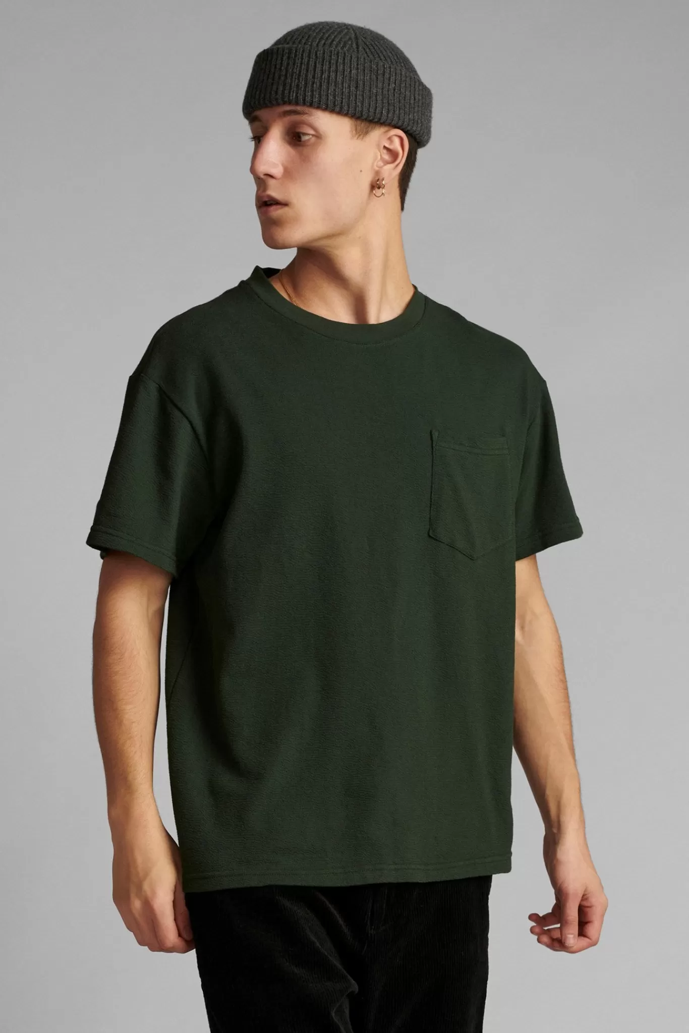 Anerkjendt Tees<Akkikki Structure T Shirt - Deep Forrest