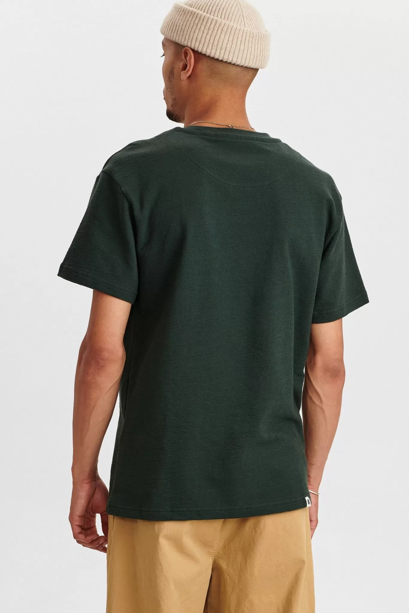 Anerkjendt Tees<Akkikki Structure T Shirt - Deep Forrest