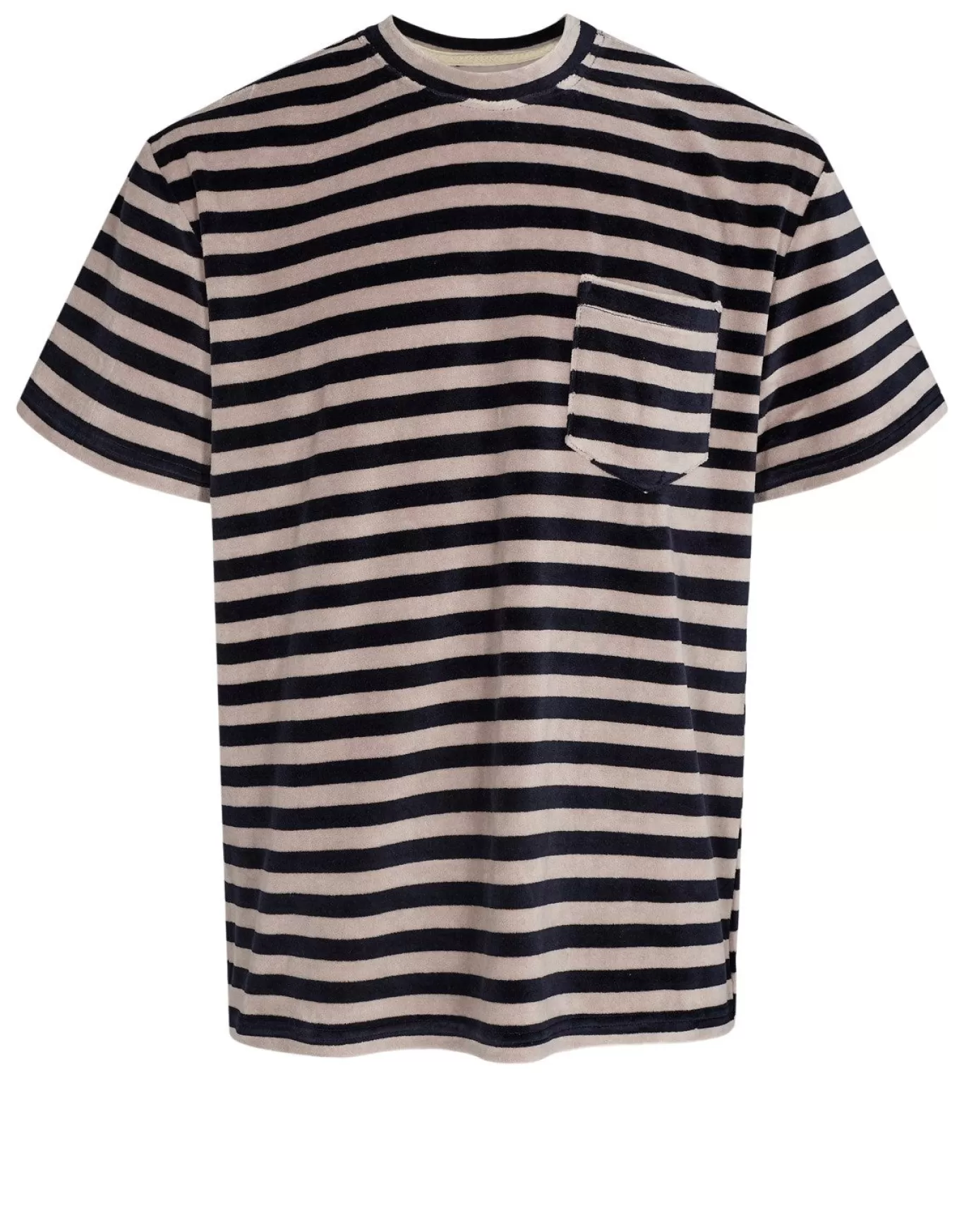 Anerkjendt Tees<Akkikki Velvet Stripe Tee - Dark Navy