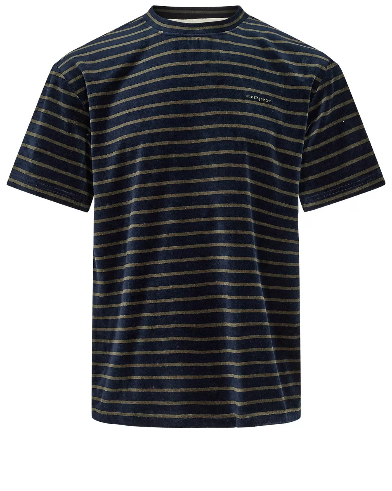 Anerkjendt Tees<Akkikki Velvet Stripe Tee - Sky Captain