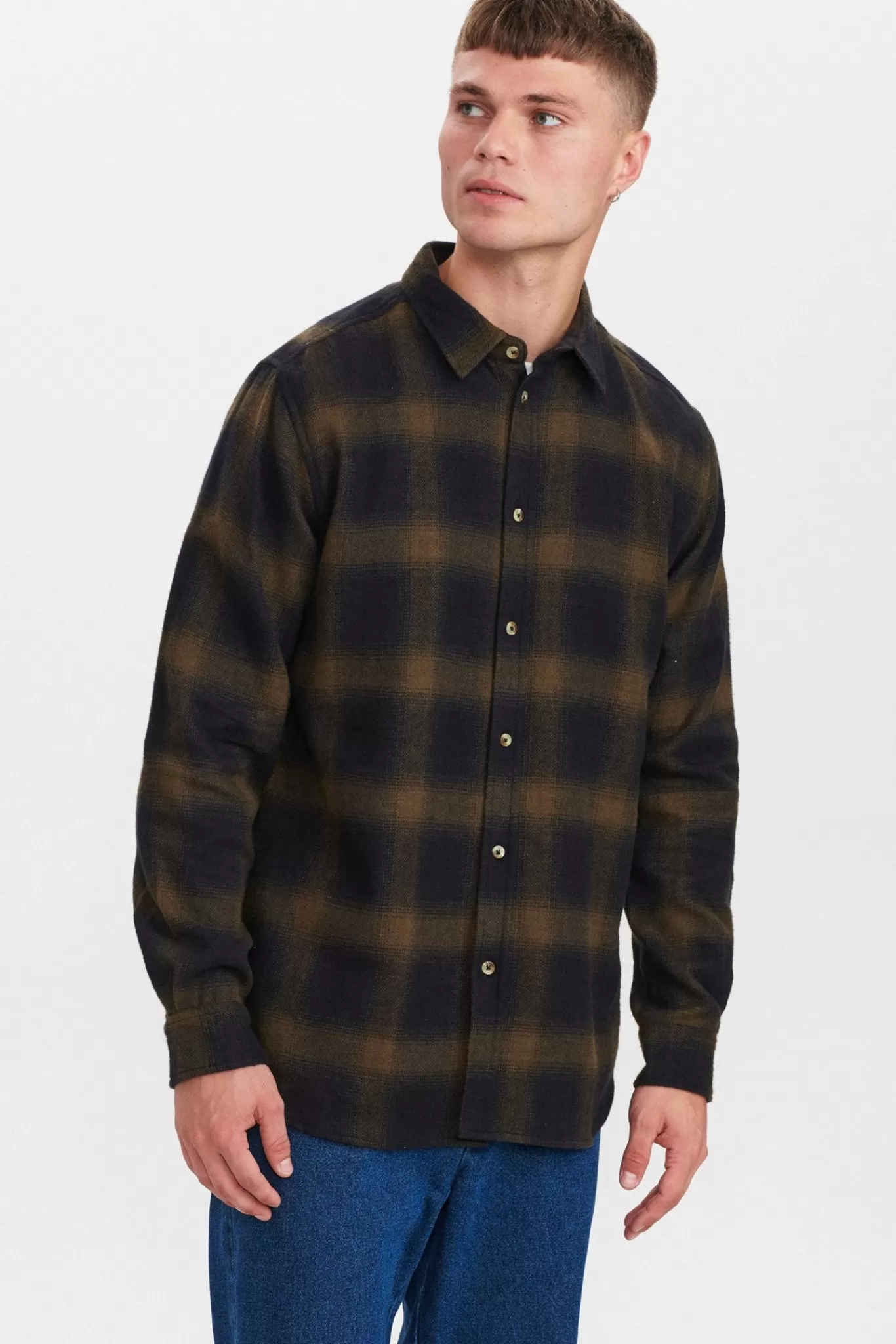 Anerkjendt Shirts<Akkonrad Brushed Check Shirt - Caviar